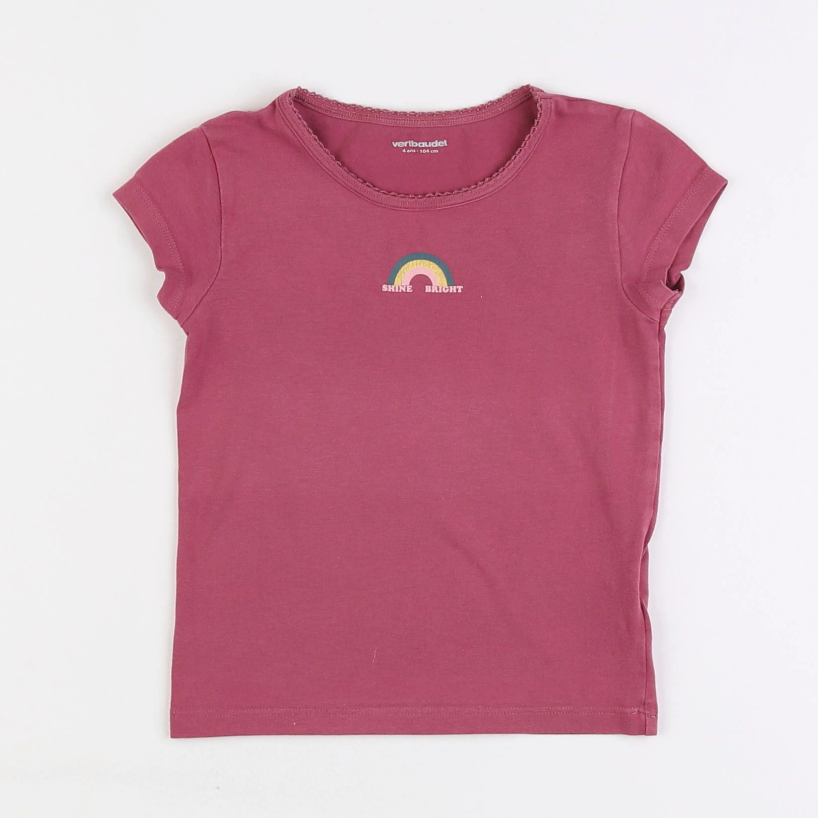 Vertbaudet - maillot de corps rose - 4 ans