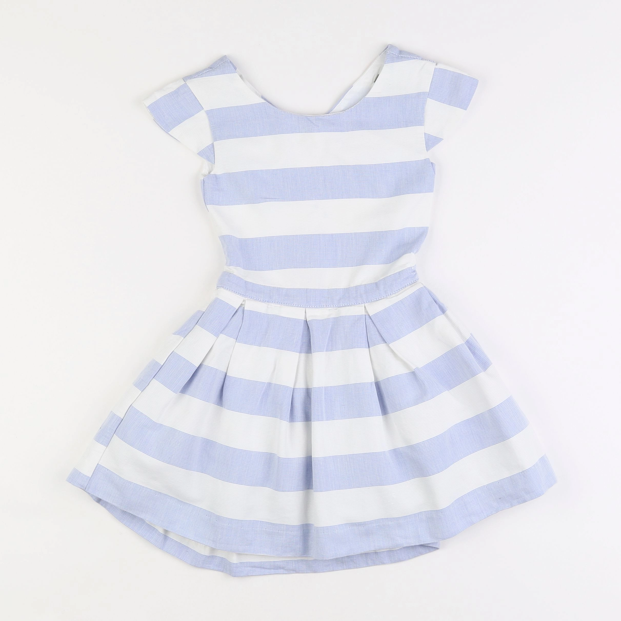 Vertbaudet - robe blanc, bleu - 4 ans