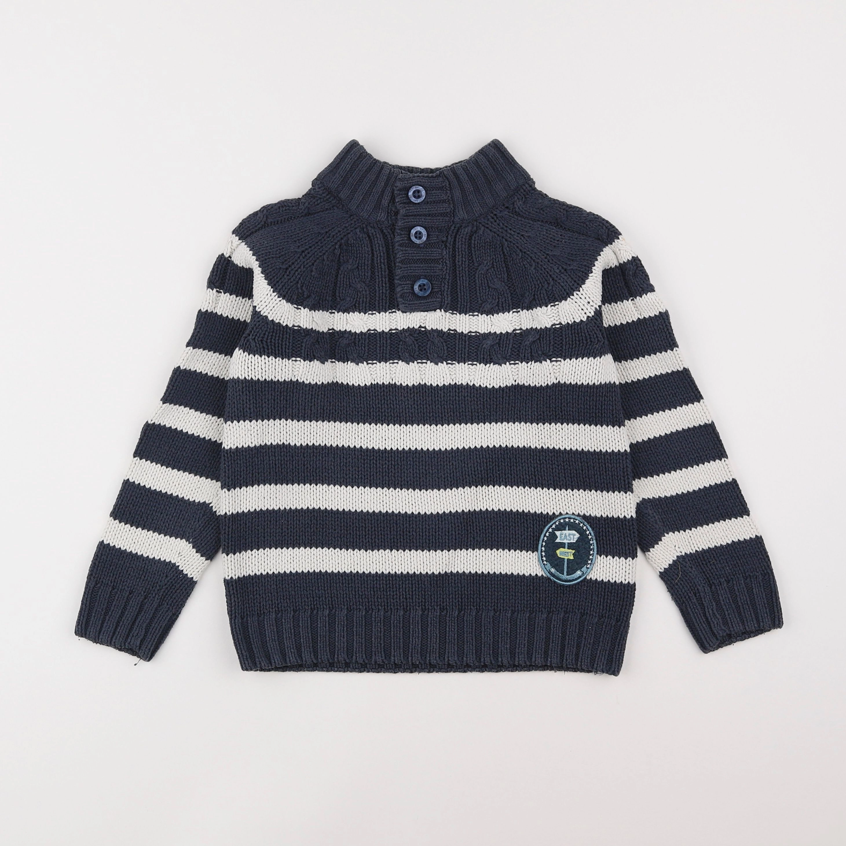 Vertbaudet - pull gris - 6 ans