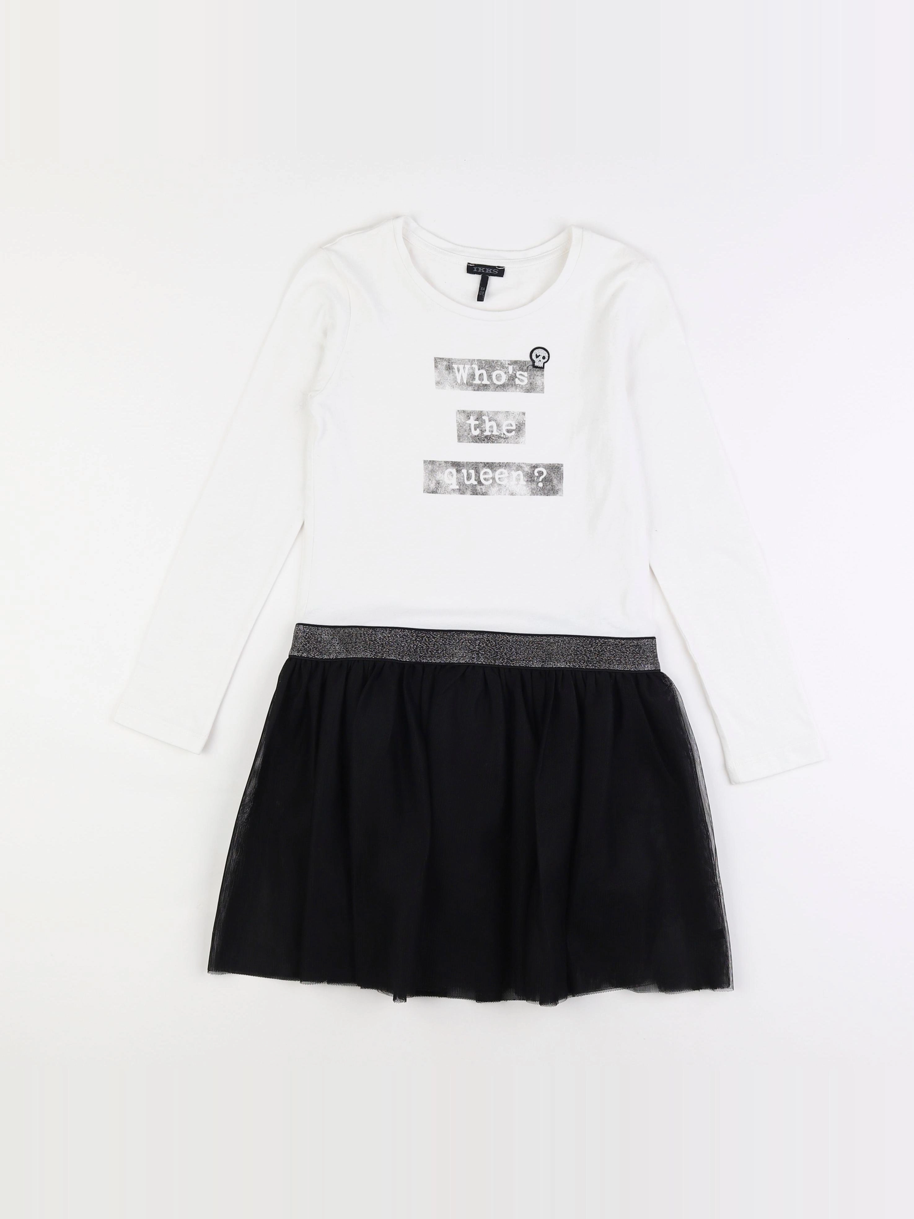 IKKS - robe blanc - 8 ans