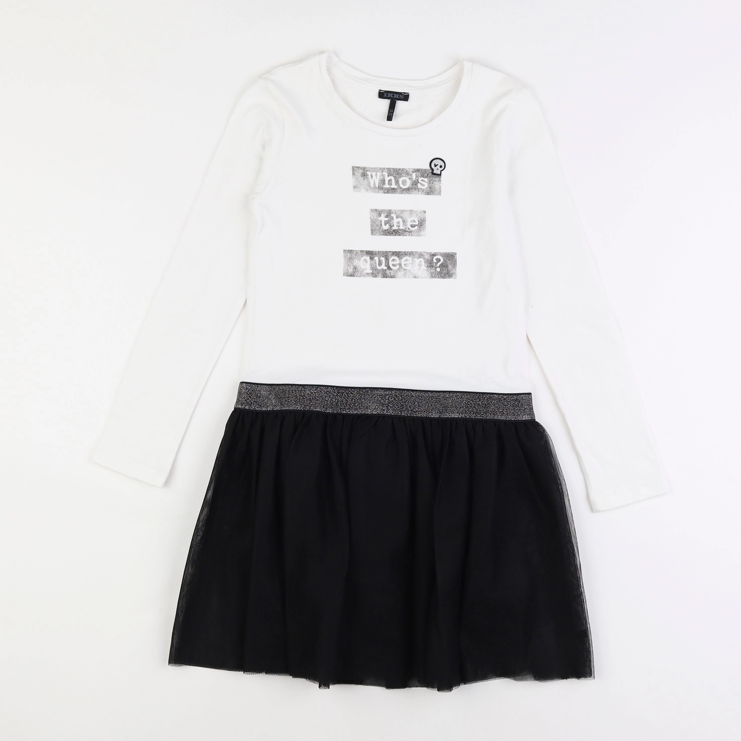 IKKS - robe blanc - 8 ans