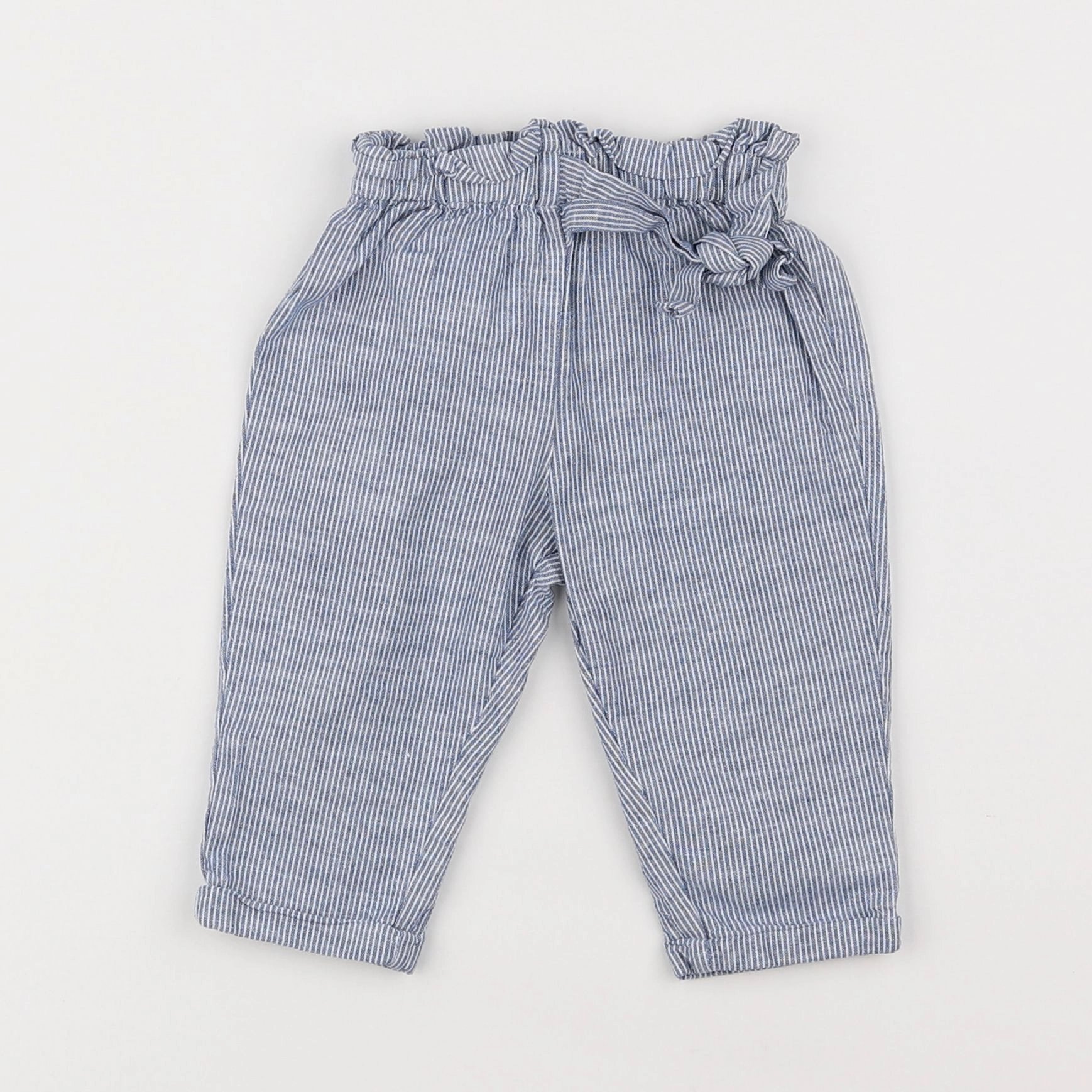 Vertbaudet - pantalon bleu - 9 mois