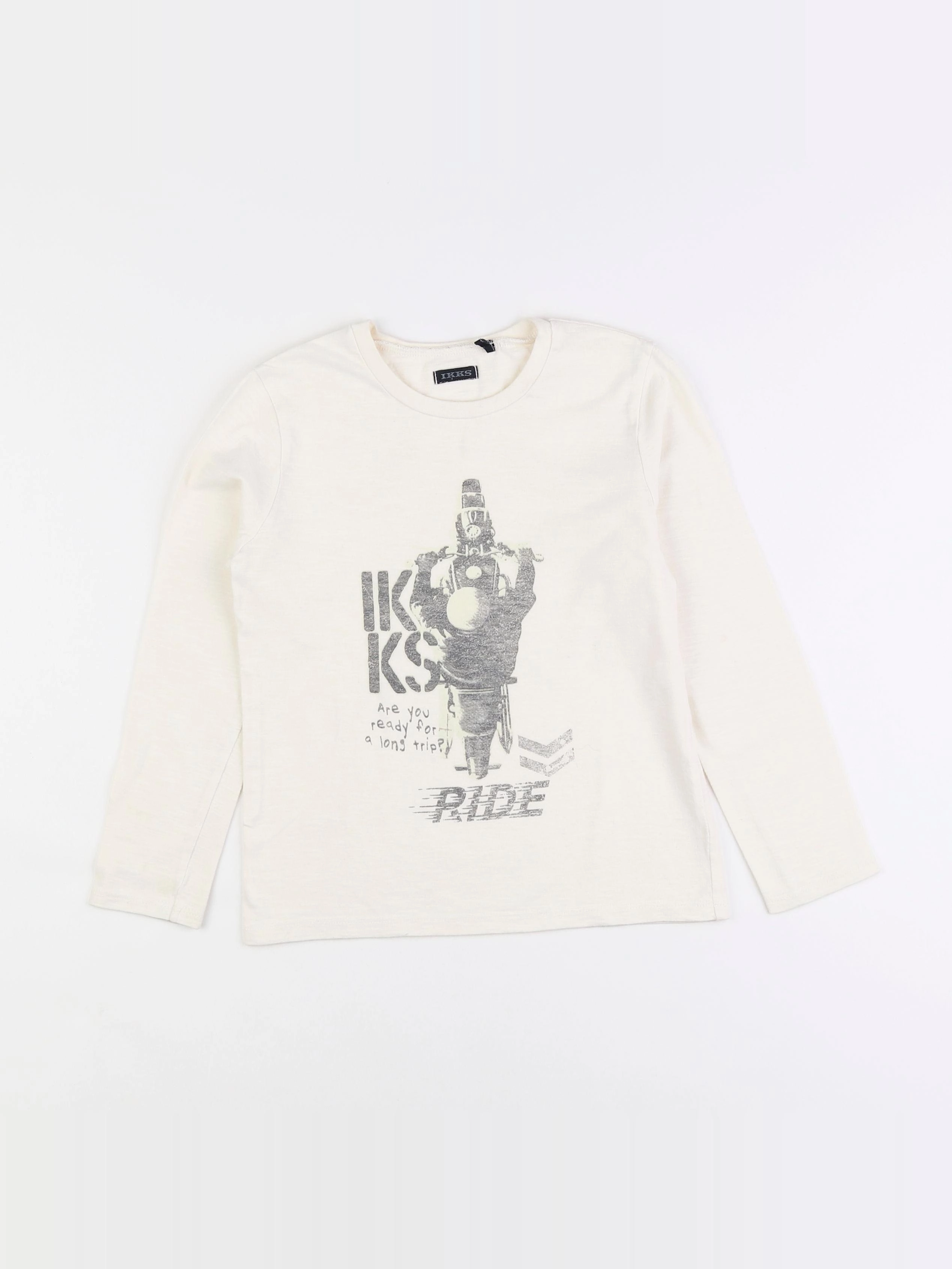 IKKS - tee-shirt blanc - 6 ans