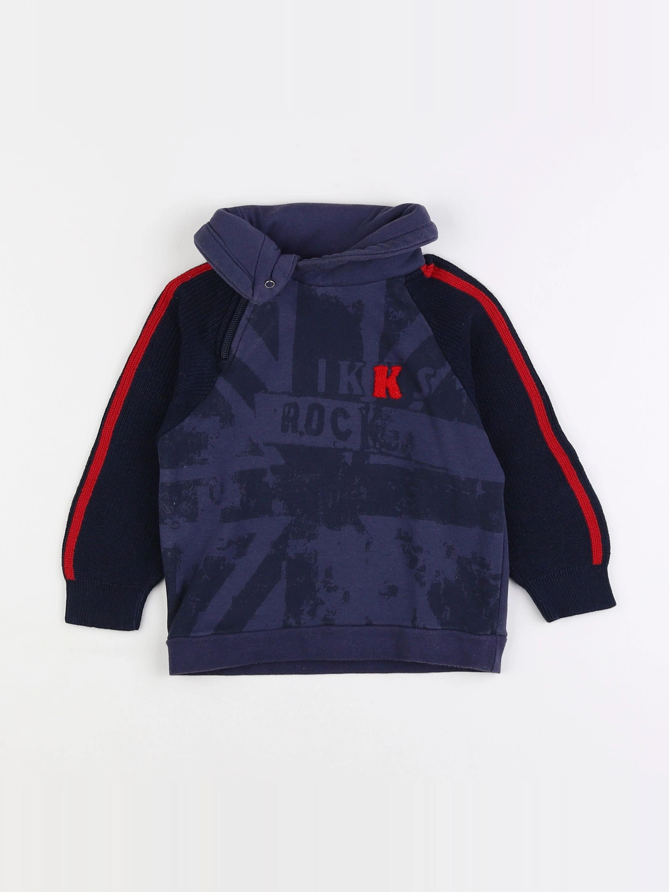 IKKS - sweat bleu - 3 ans