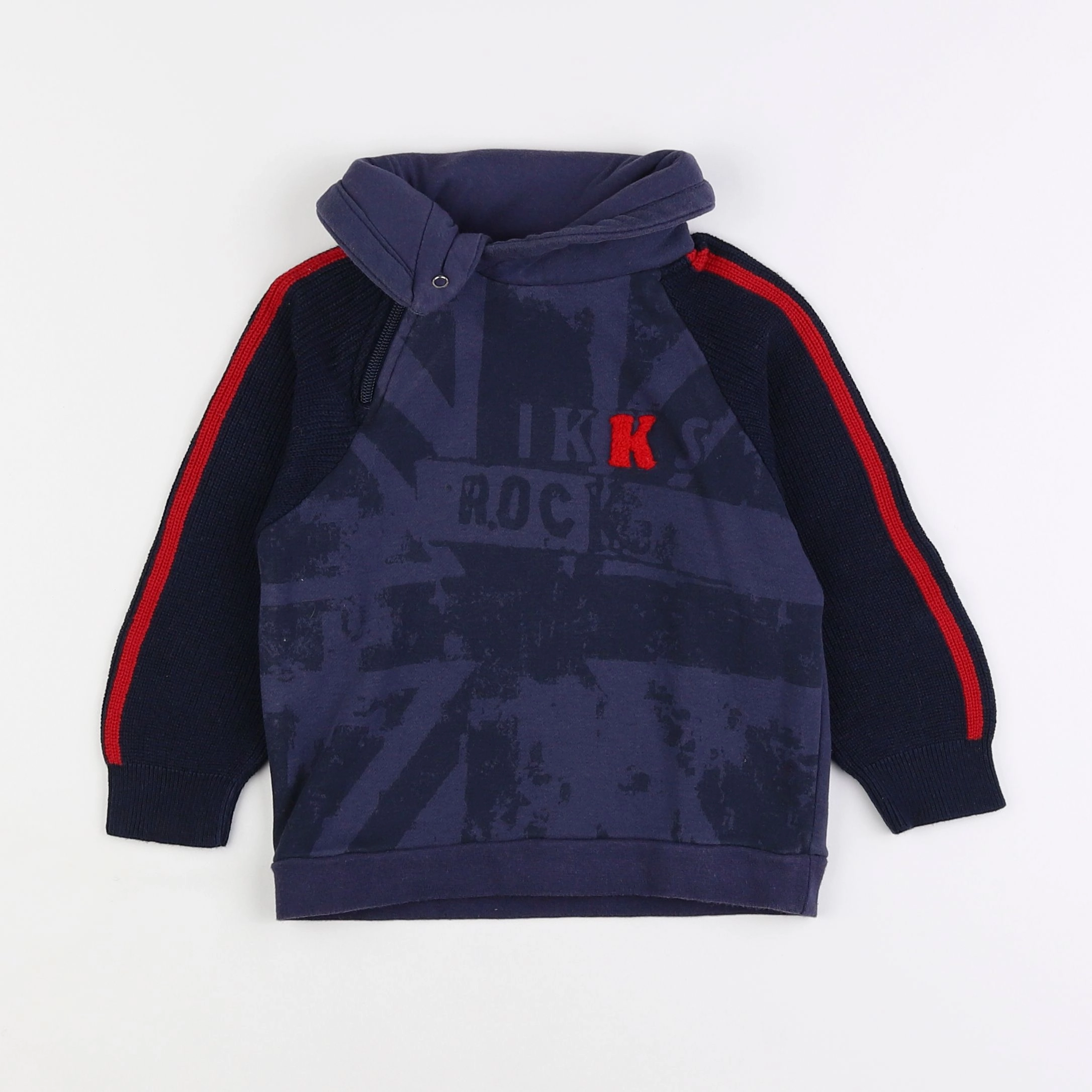 IKKS - sweat bleu - 3 ans