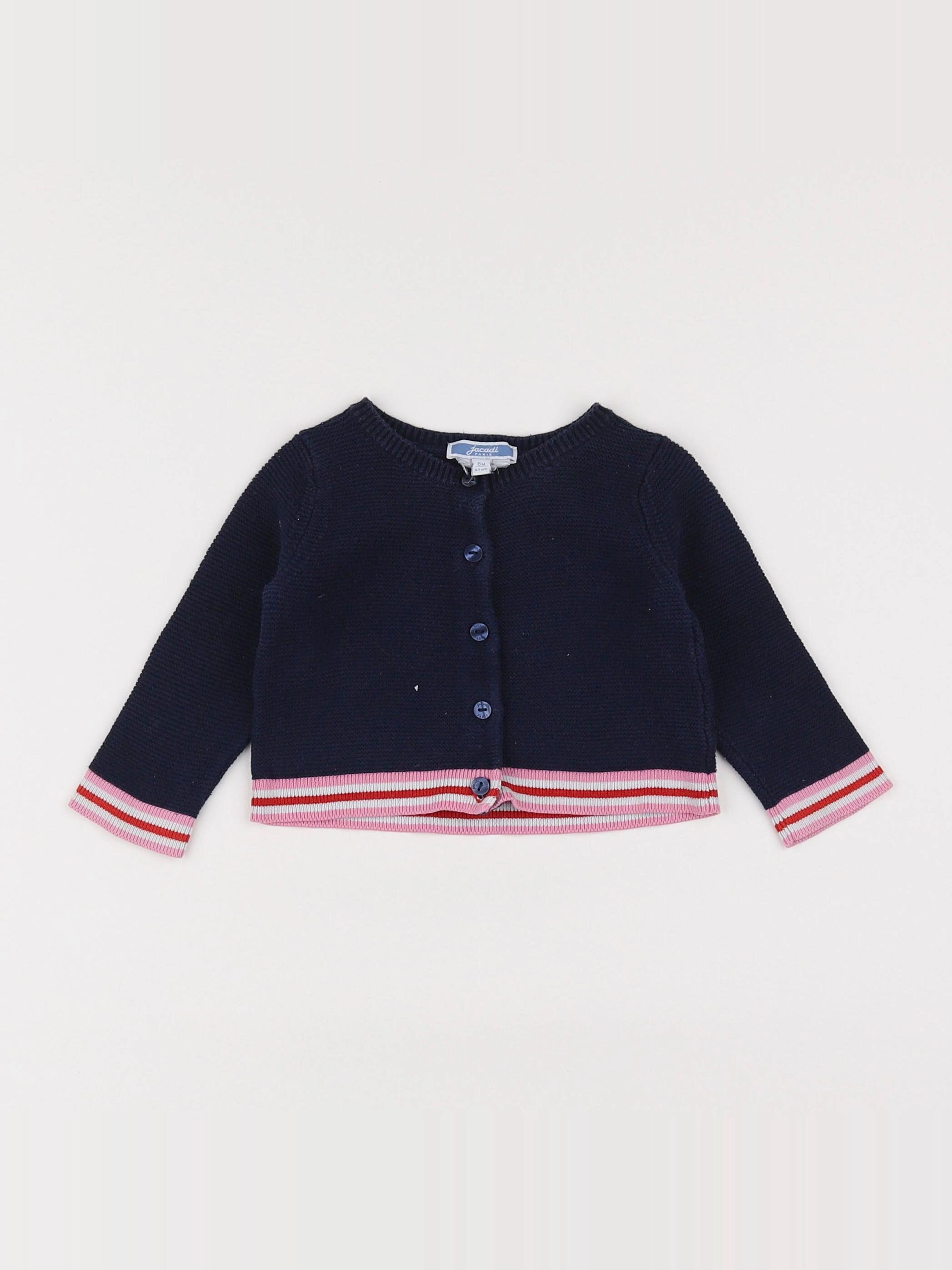 Jacadi - gilet bleu - 6 mois