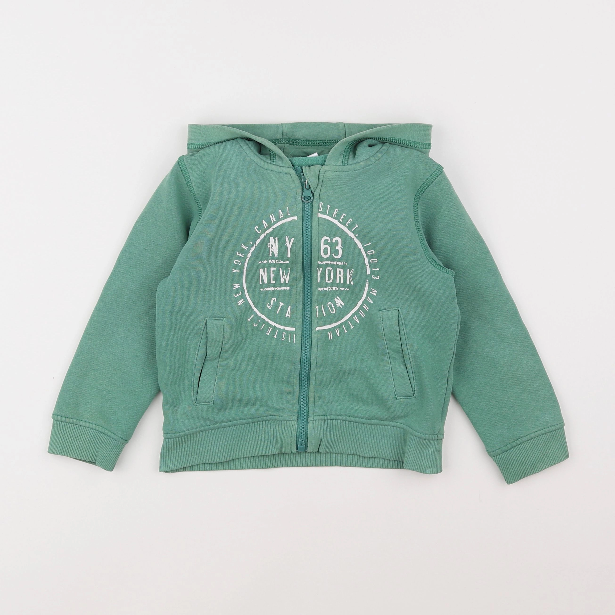 Vertbaudet - sweat vert - 4 ans