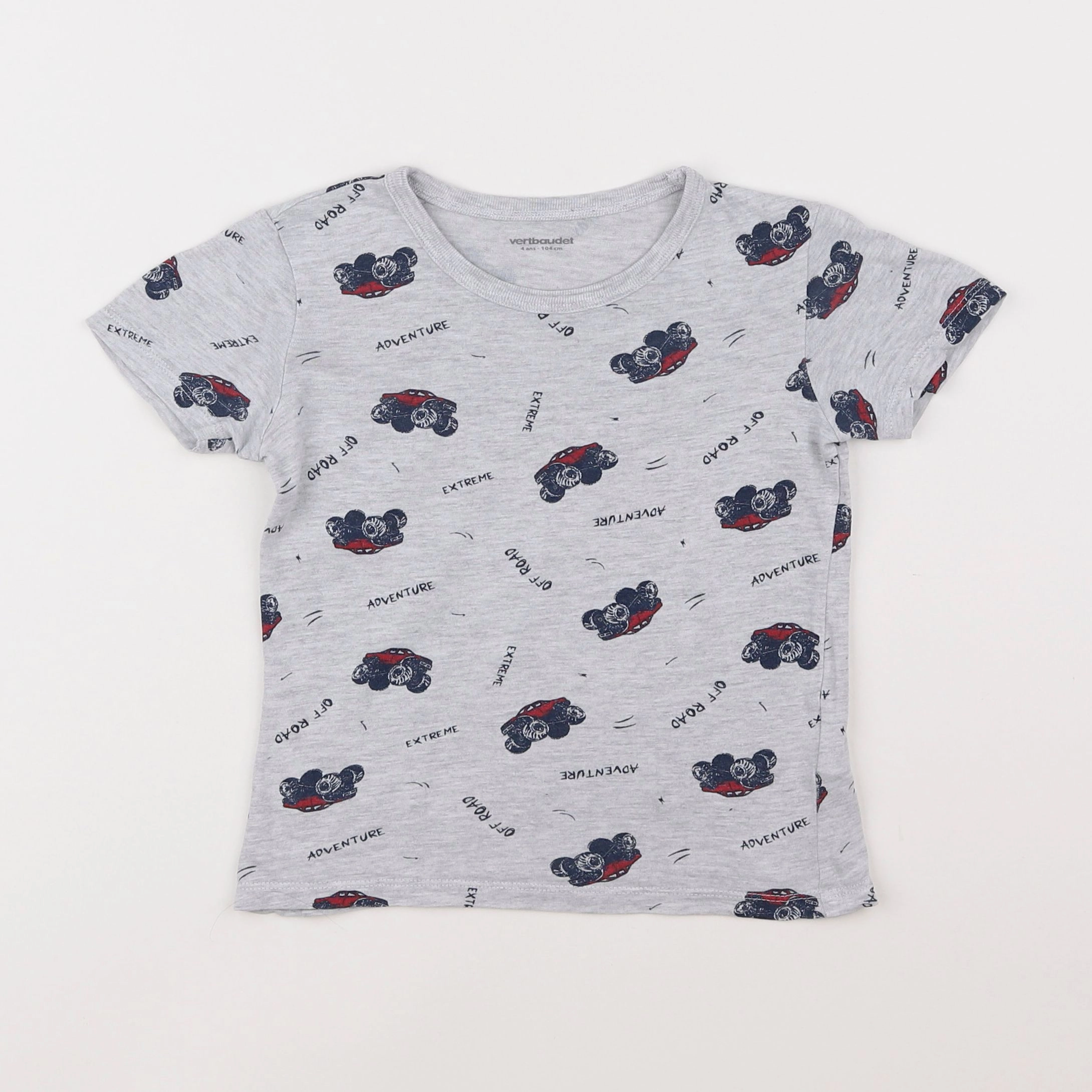 Vertbaudet - tee-shirt gris - 4 ans