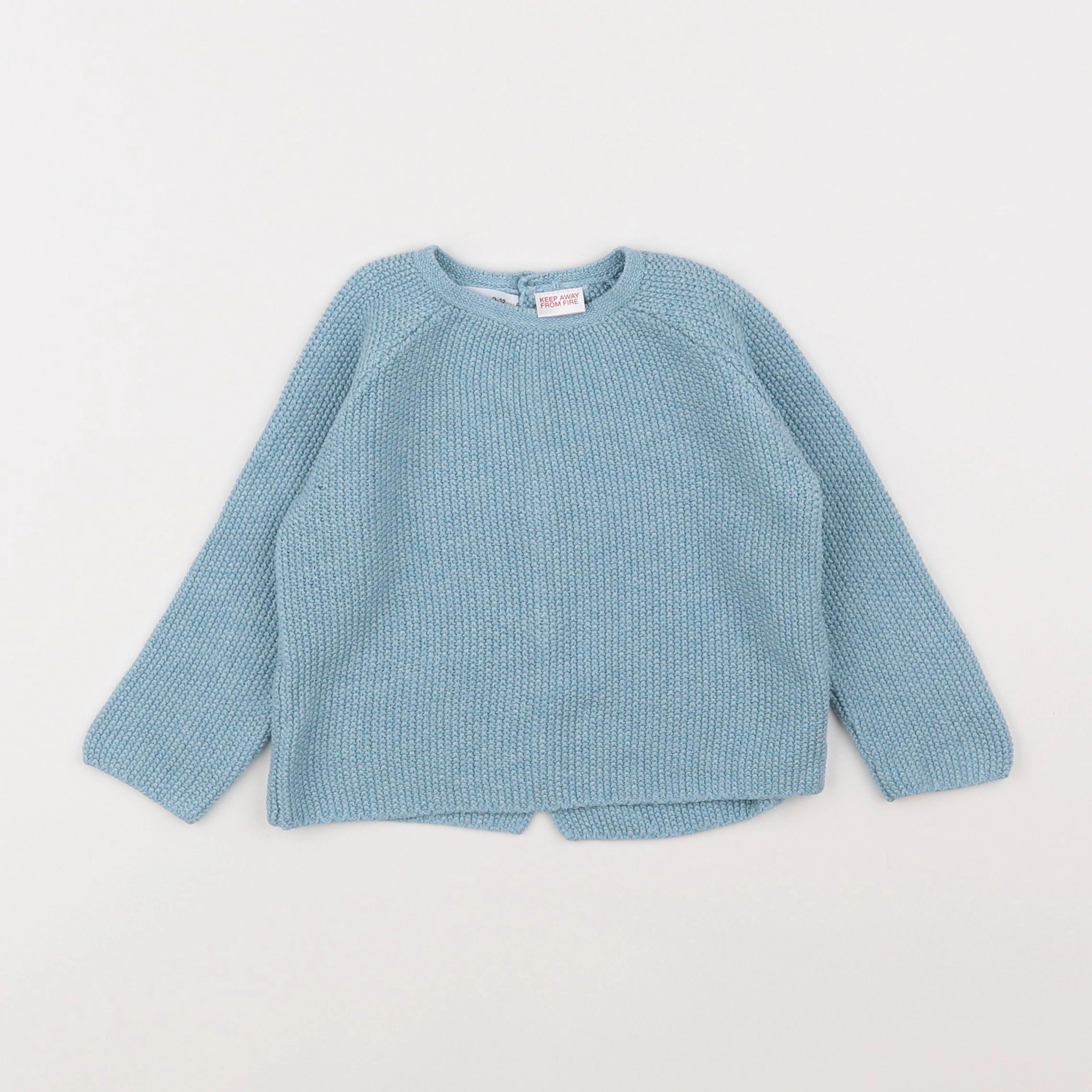 Zara - sweat bleu - 9/12 mois