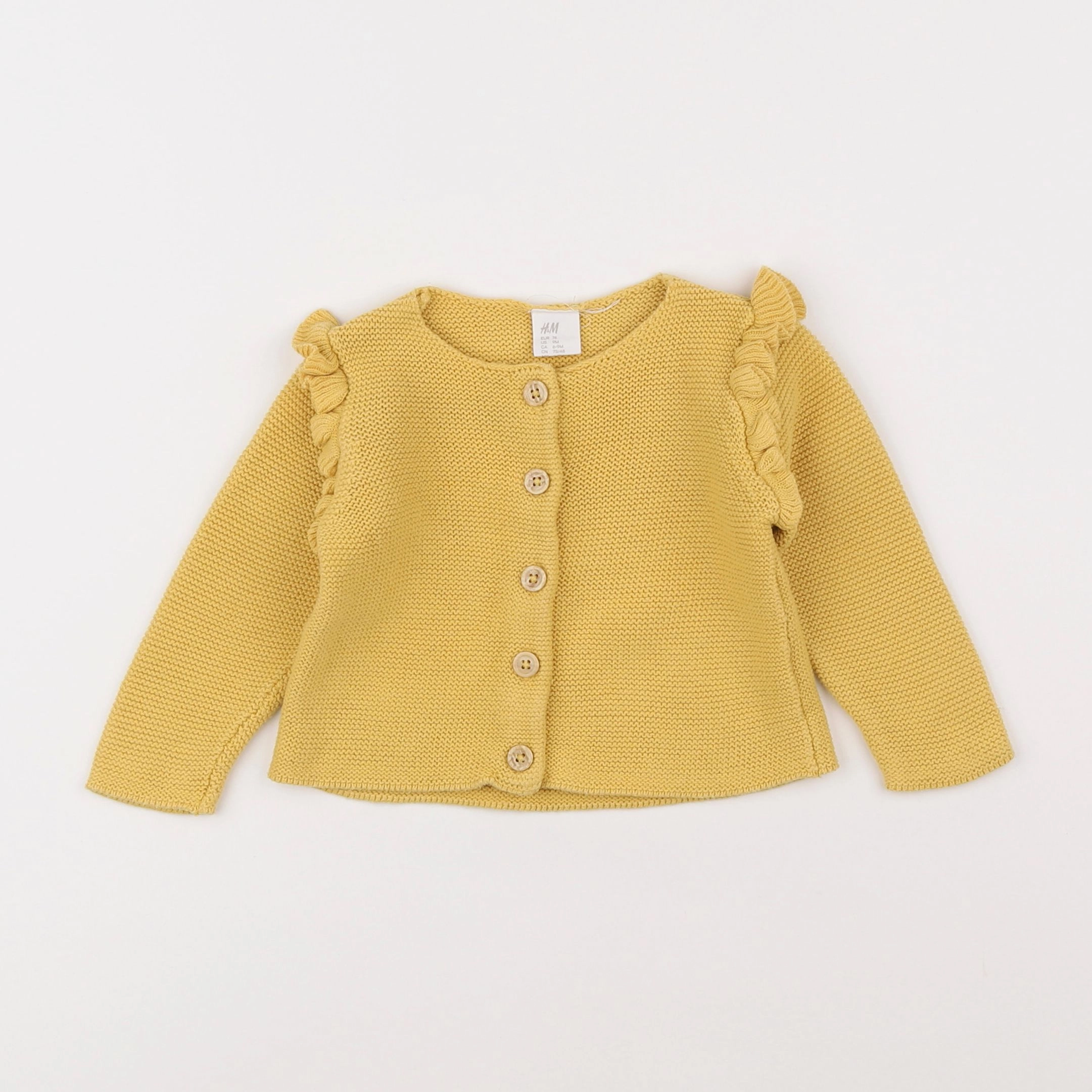 H&M - gilet jaune - 6/9 mois