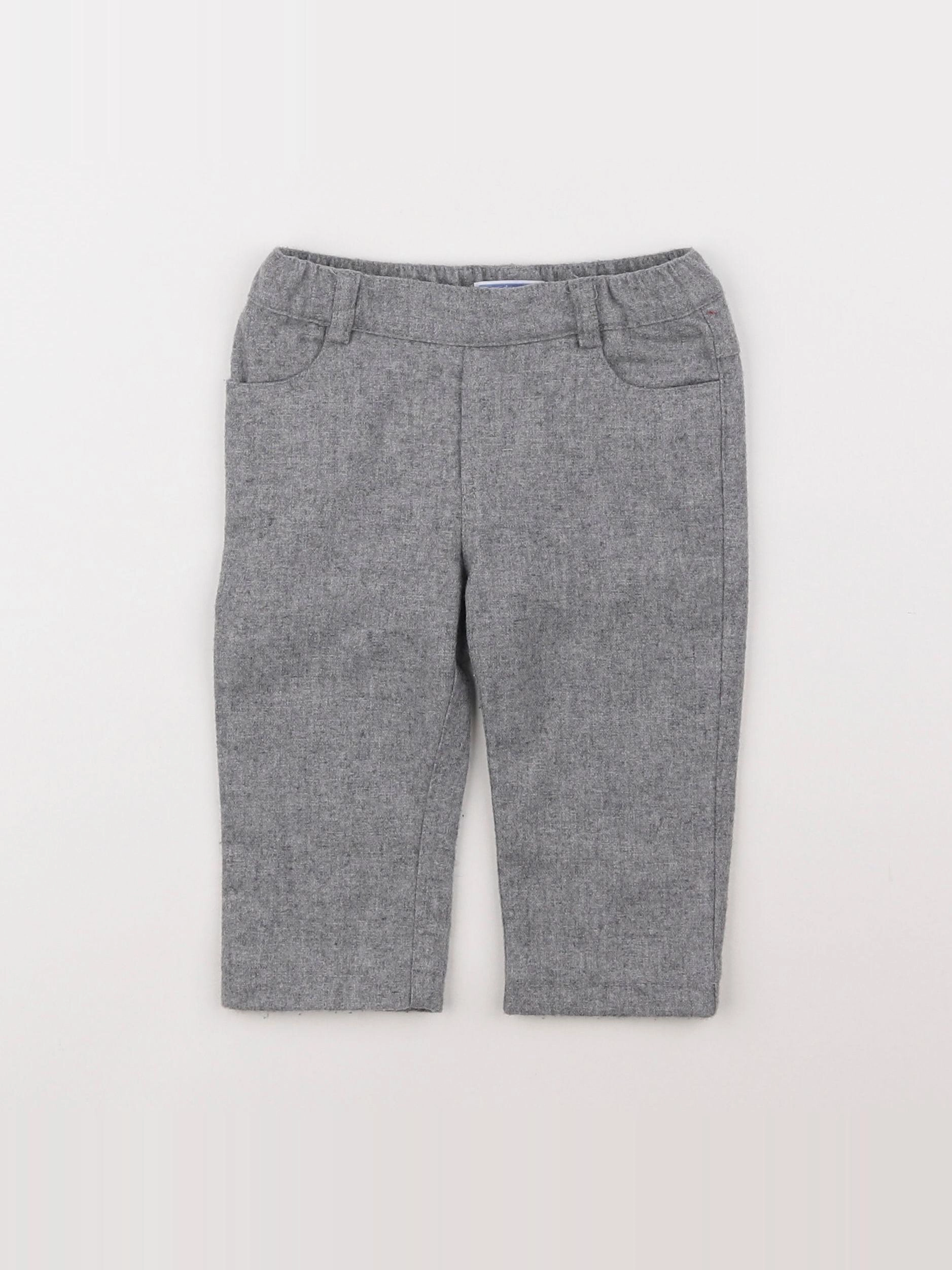 Jacadi - pantalon gris - 12 mois