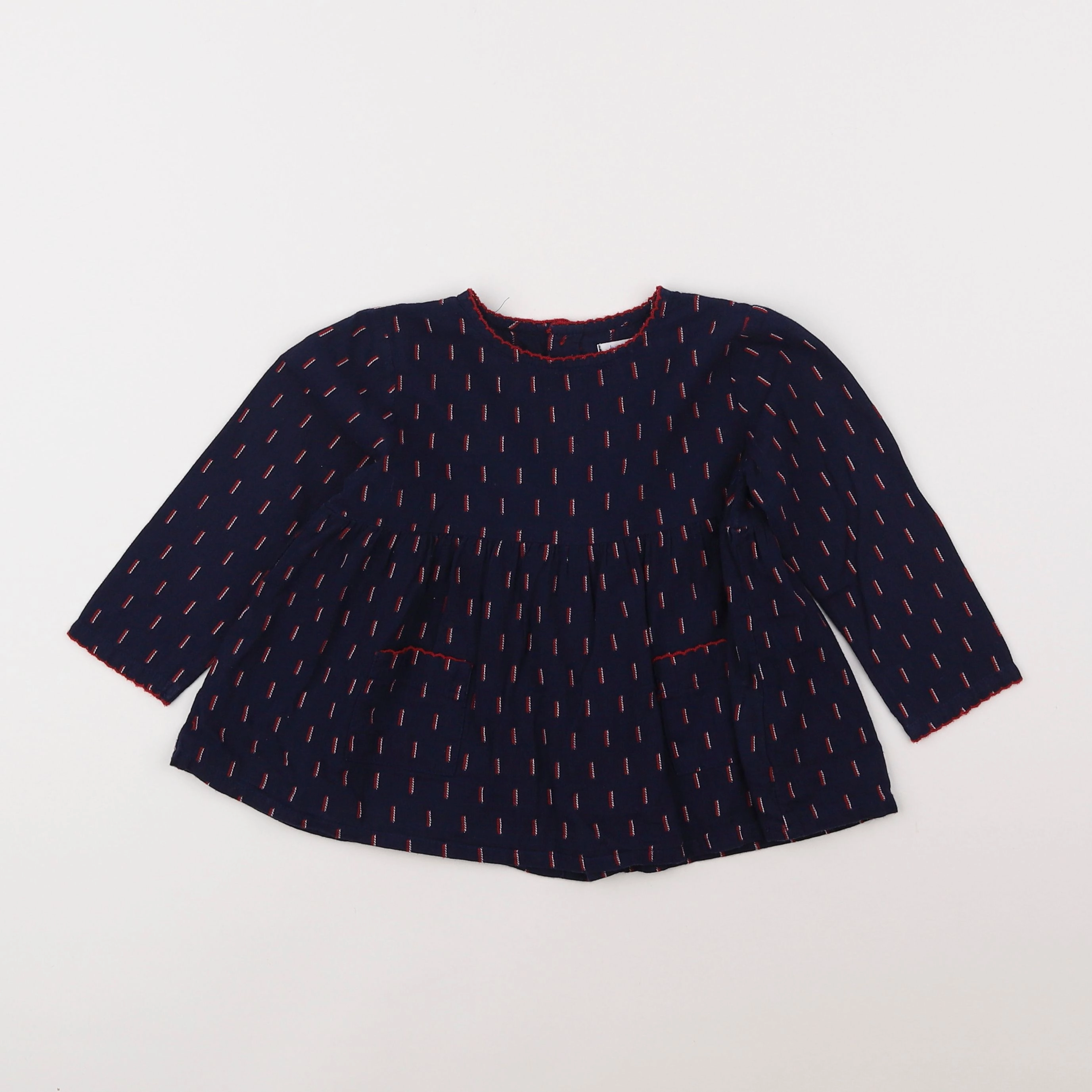 Boutchou - blouse bleu - 2 ans