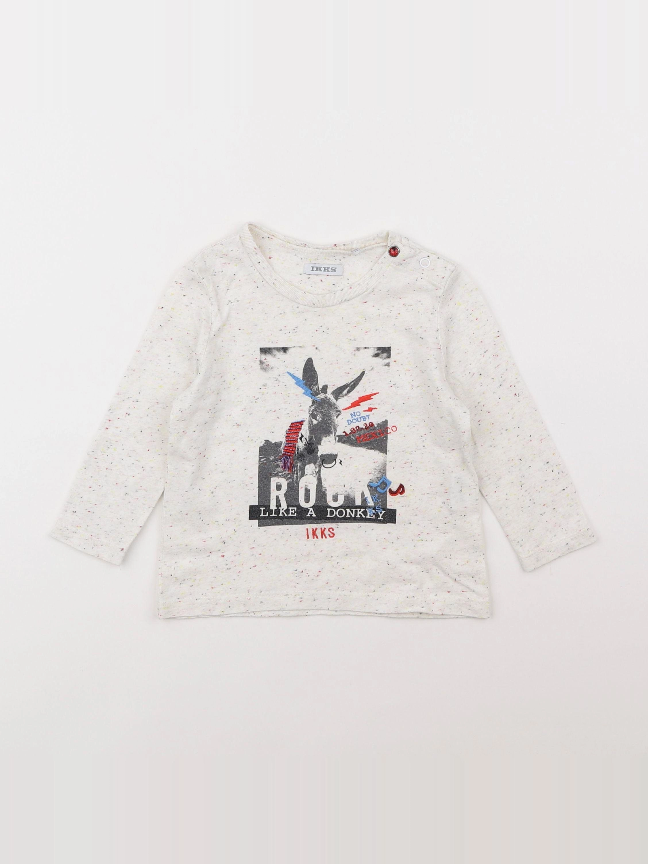 IKKS - tee-shirt gris - 12 mois