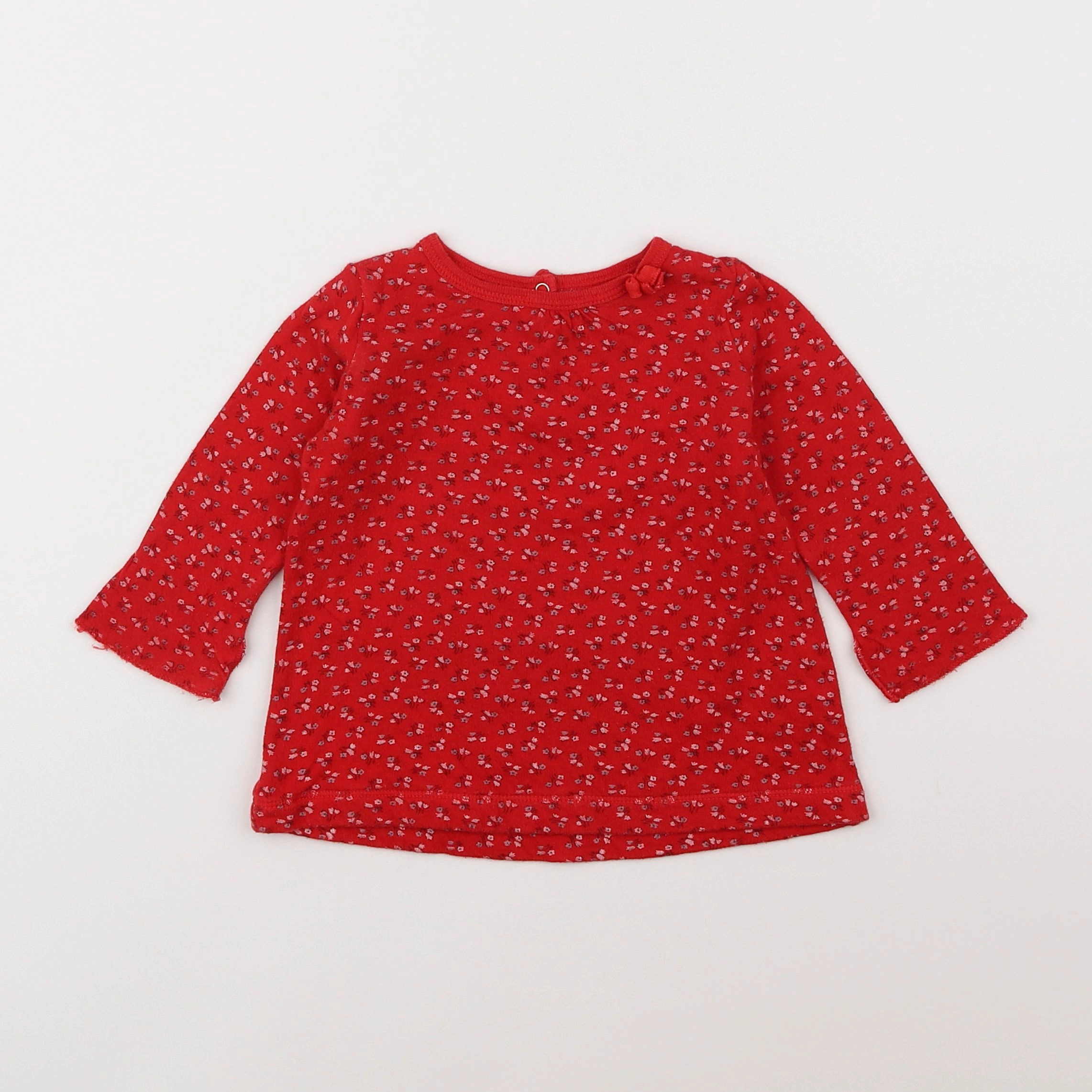 Petit Bateau - tee-shirt rouge - 6 mois