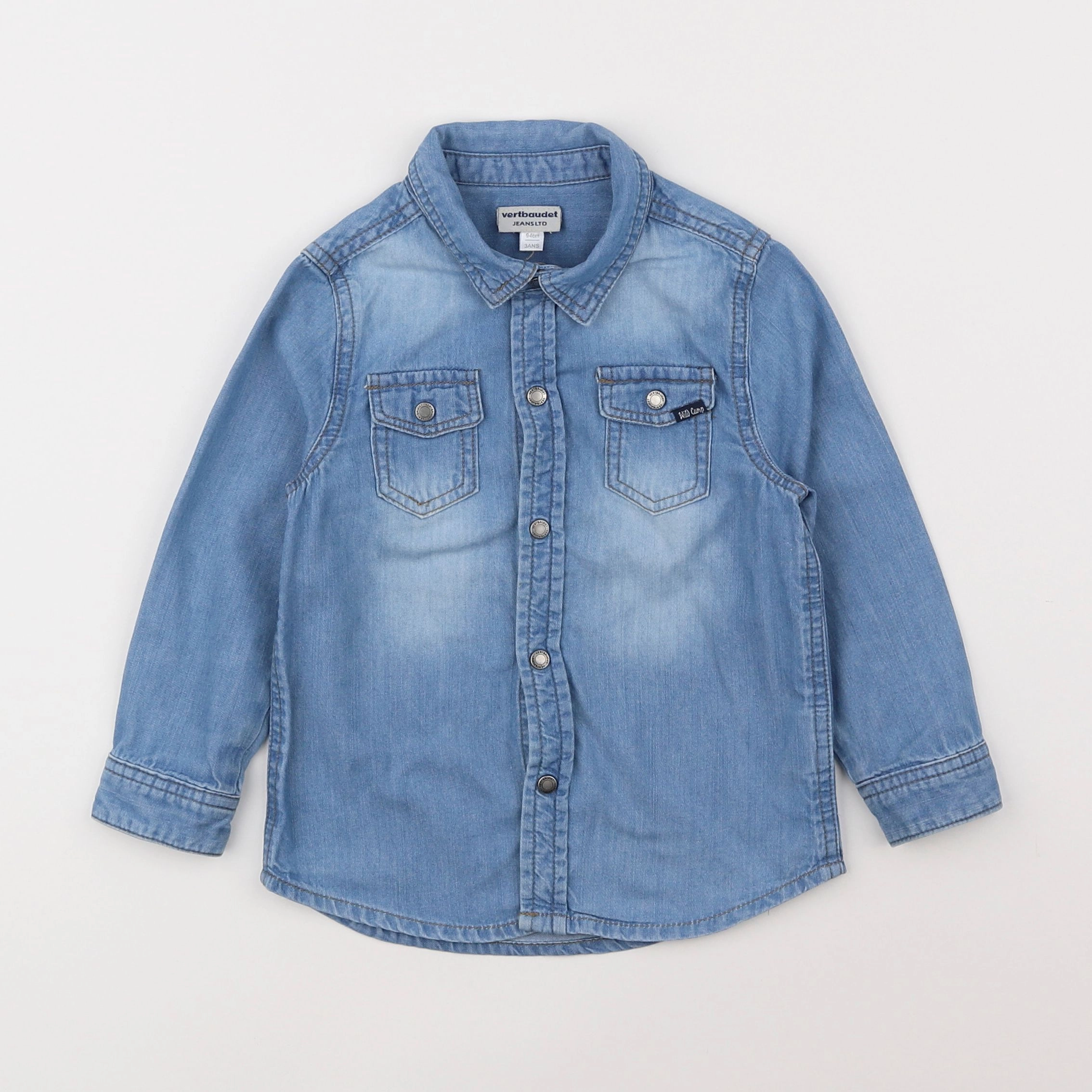 Vertbaudet - chemise bleu - 3 ans