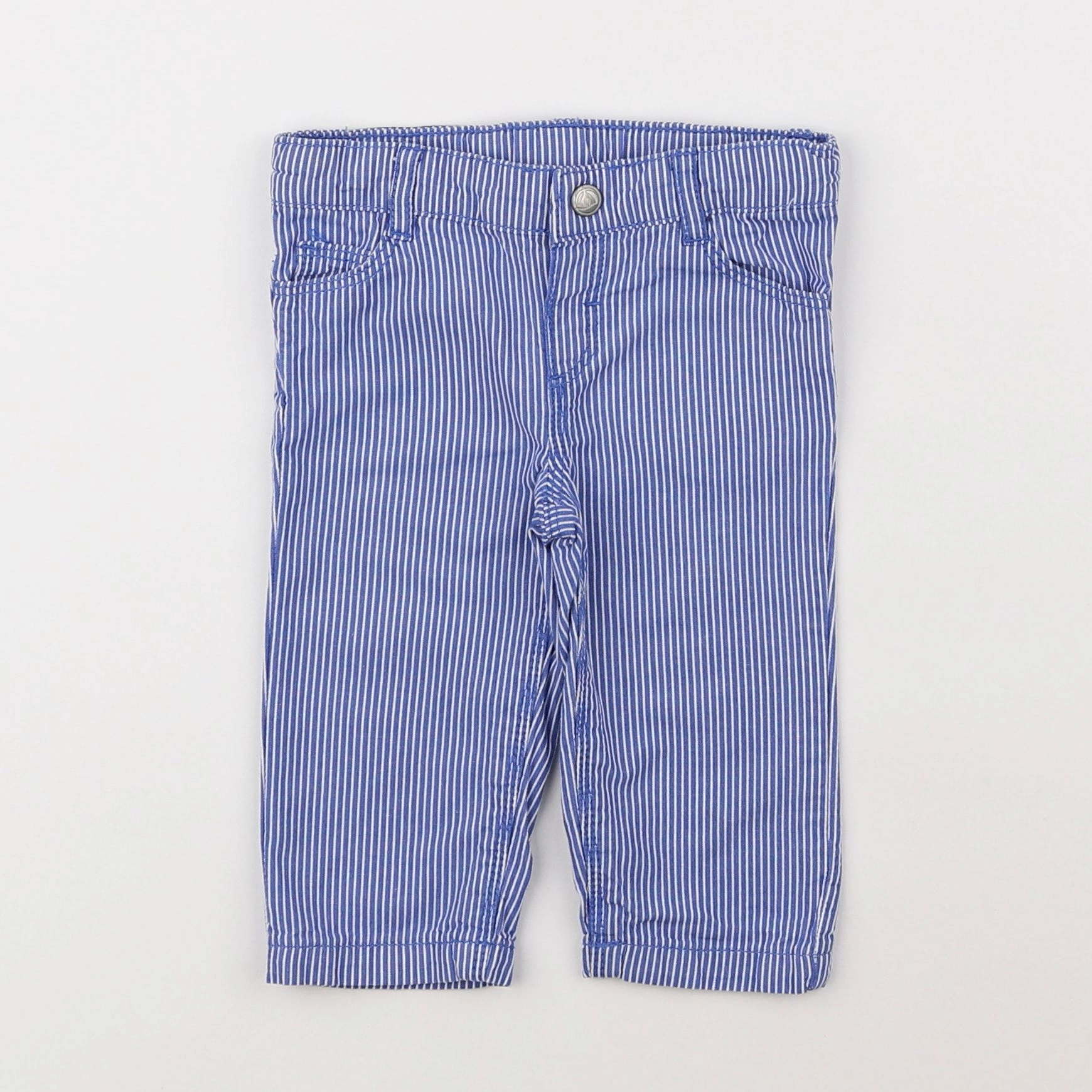 Petit Bateau - pantalon bleu - 6 mois