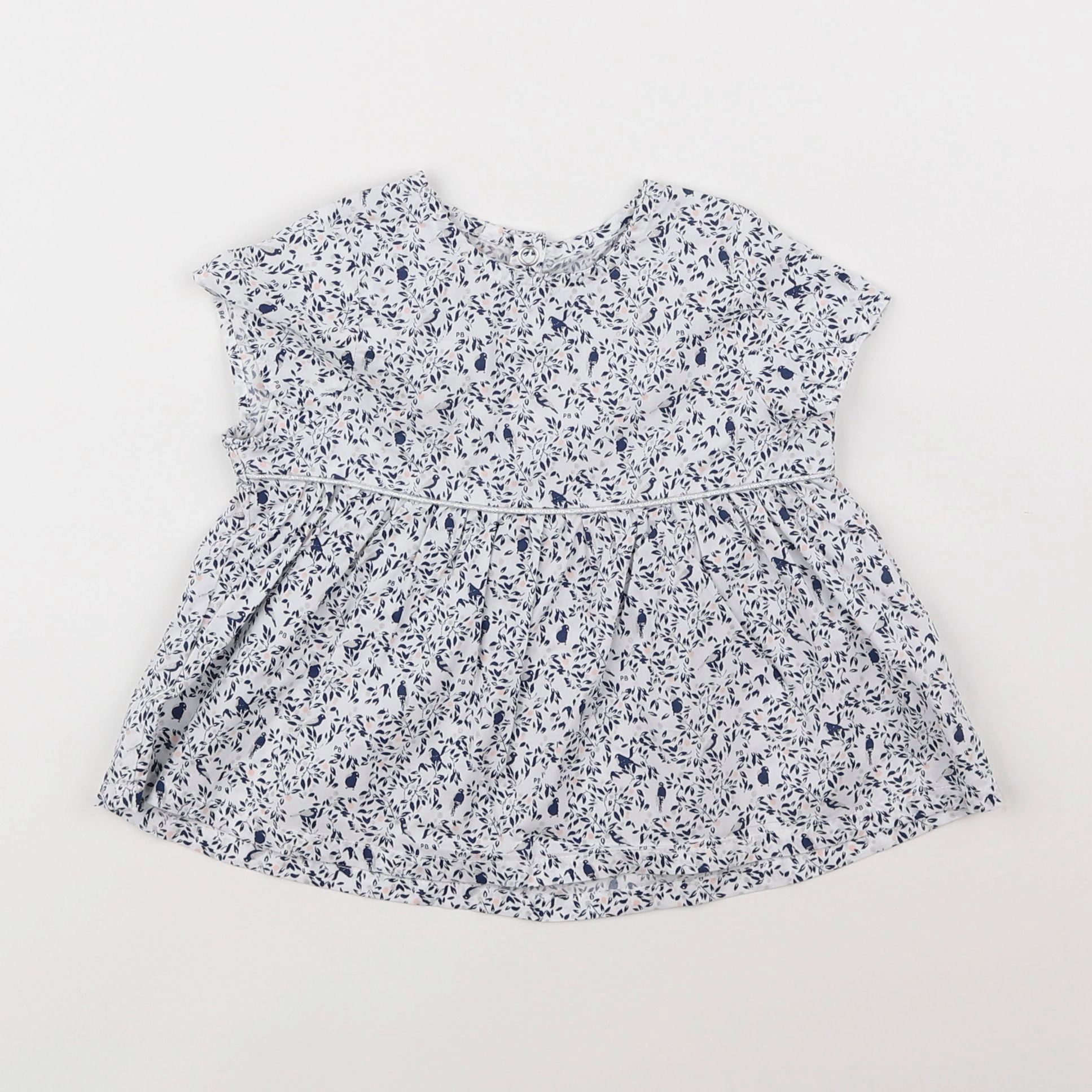 Petit Bateau - blouse multicolore, argent - 12 mois