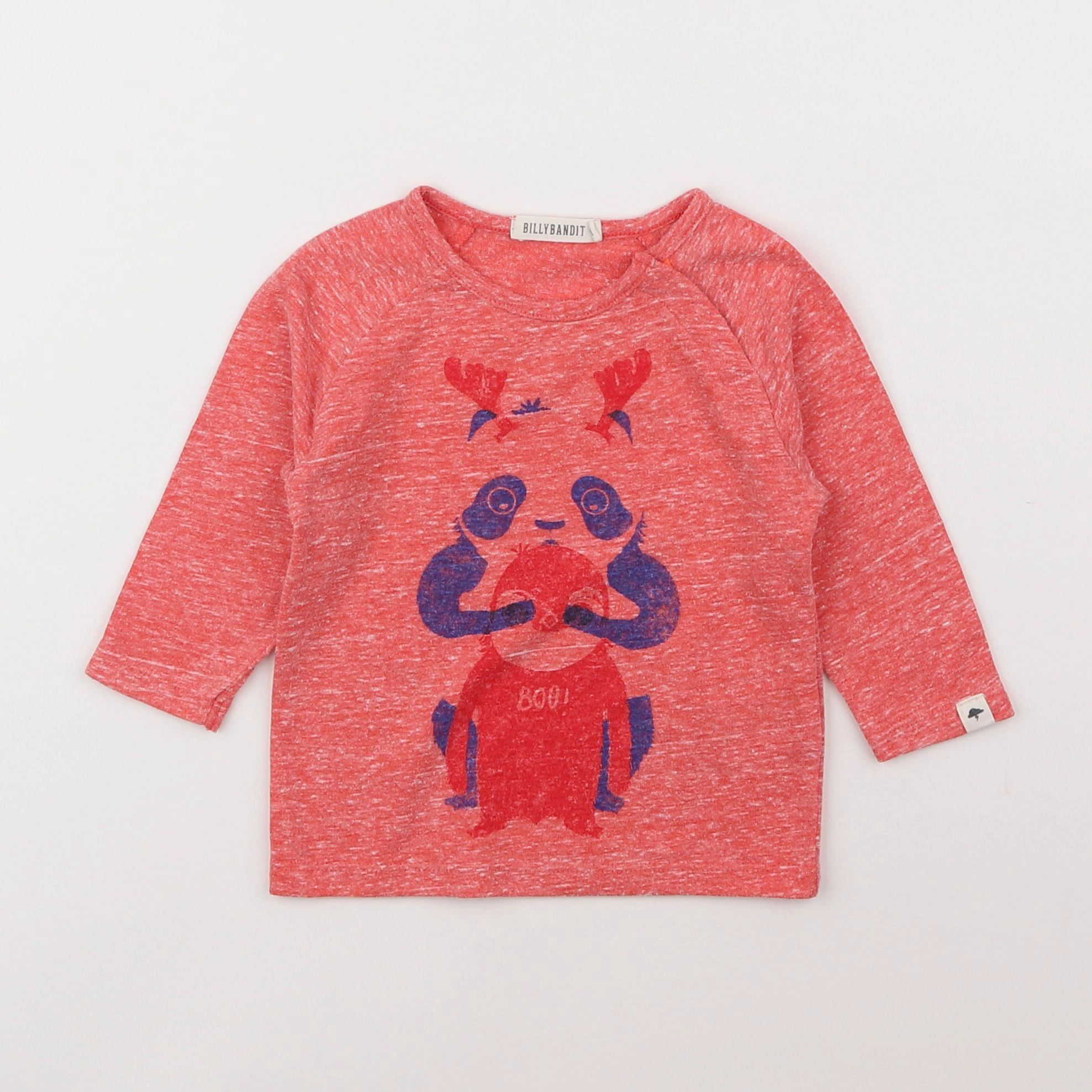 Billy Bandit - tee-shirt rouge - 6 mois