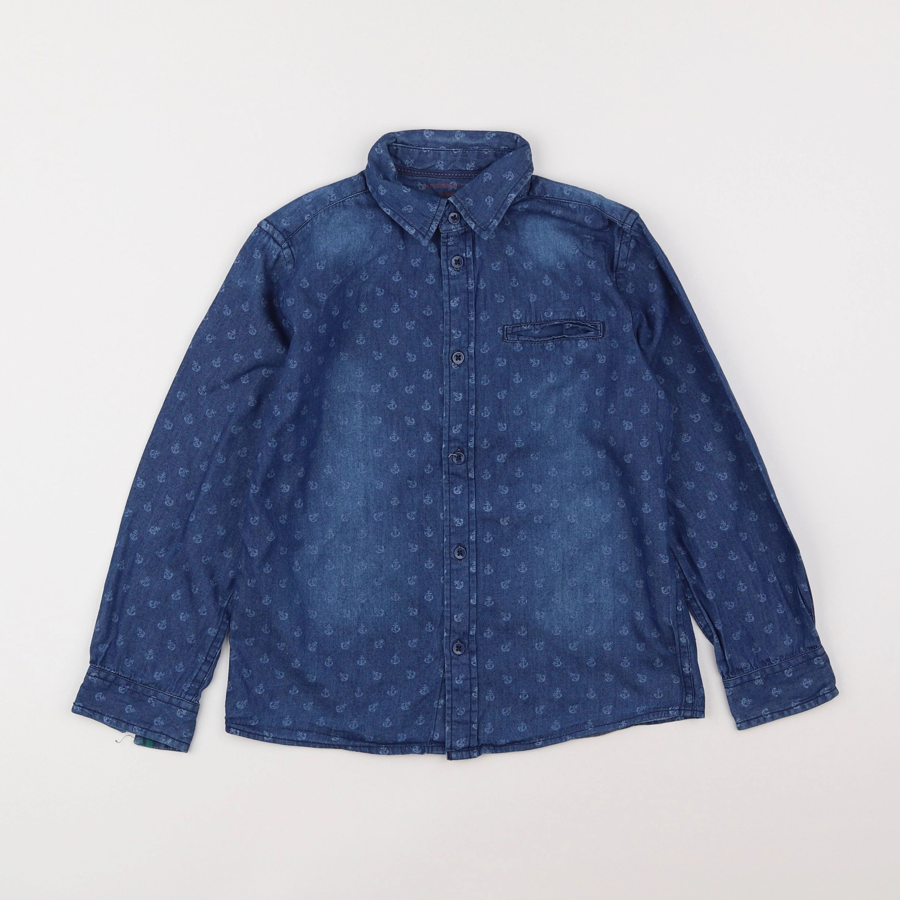 Monoprix - chemise bleu - 6 ans