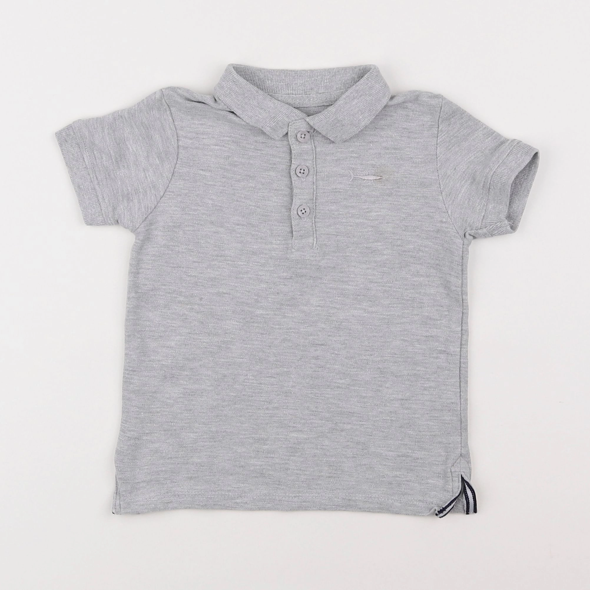 Vertbaudet - polo gris - 3 ans