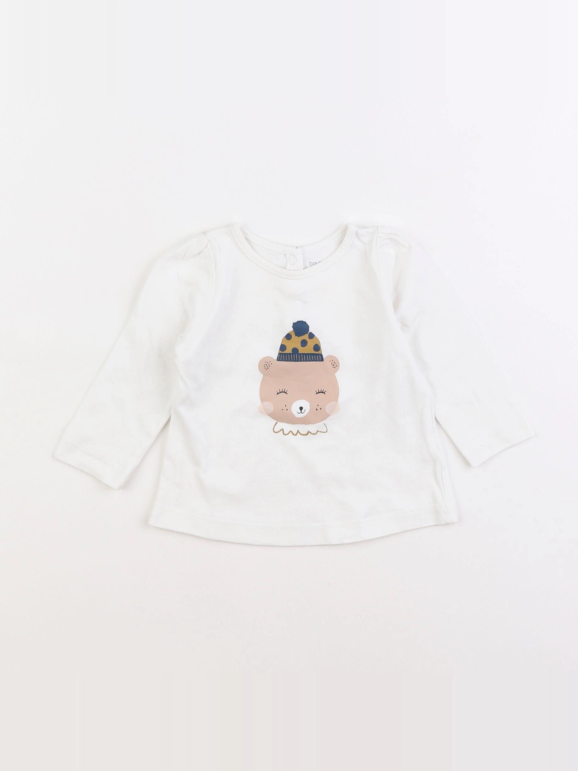 Boutchou - tee-shirt blanc - 6 mois
