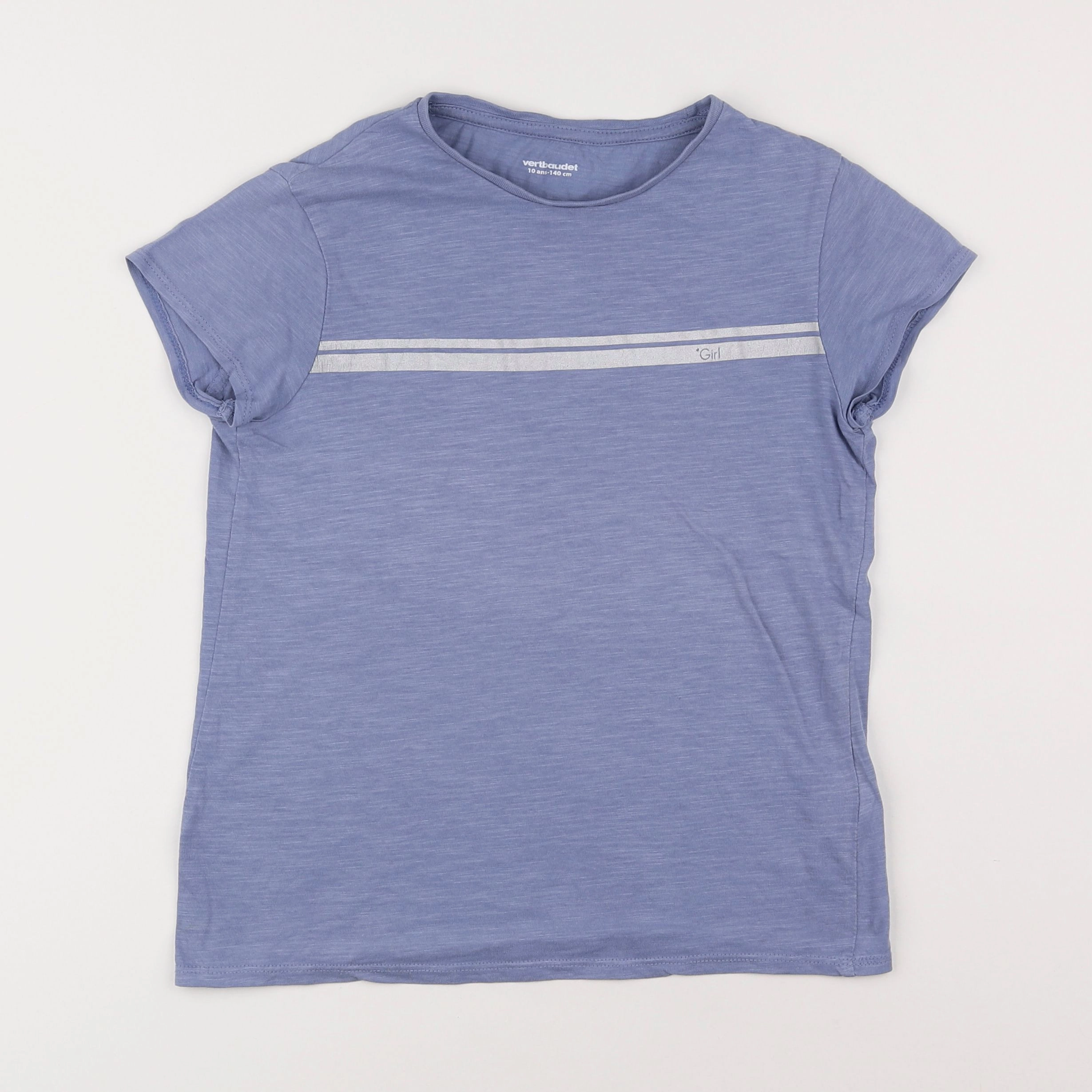 Vertbaudet - tee-shirt bleu - 10 ans