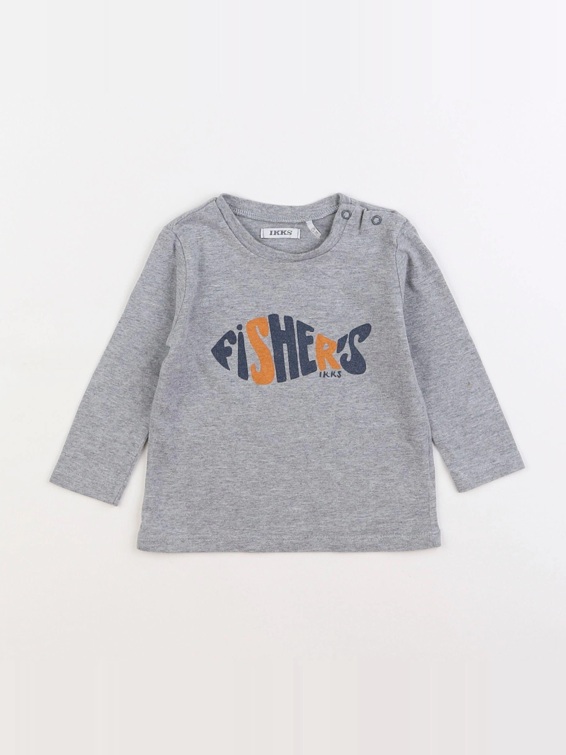 IKKS - tee-shirt gris - 12 mois