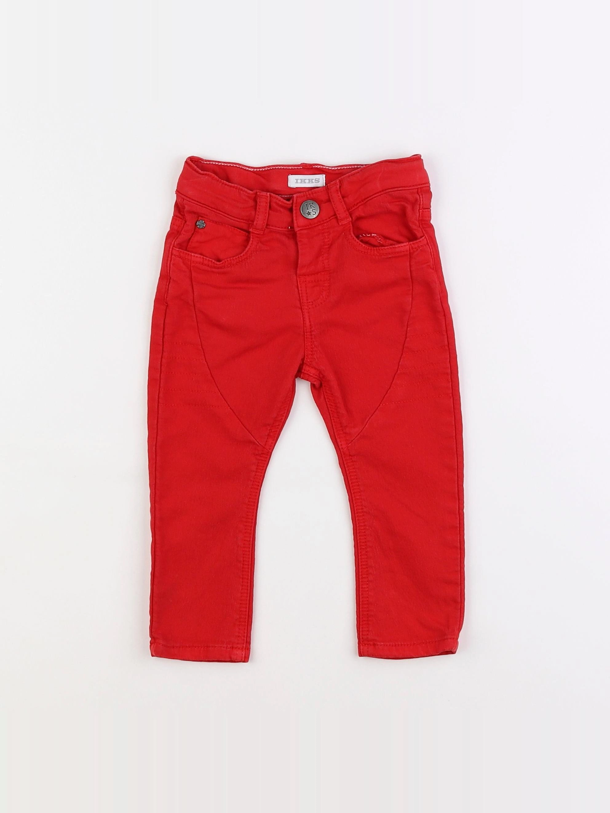 IKKS - jean rouge - 12 mois