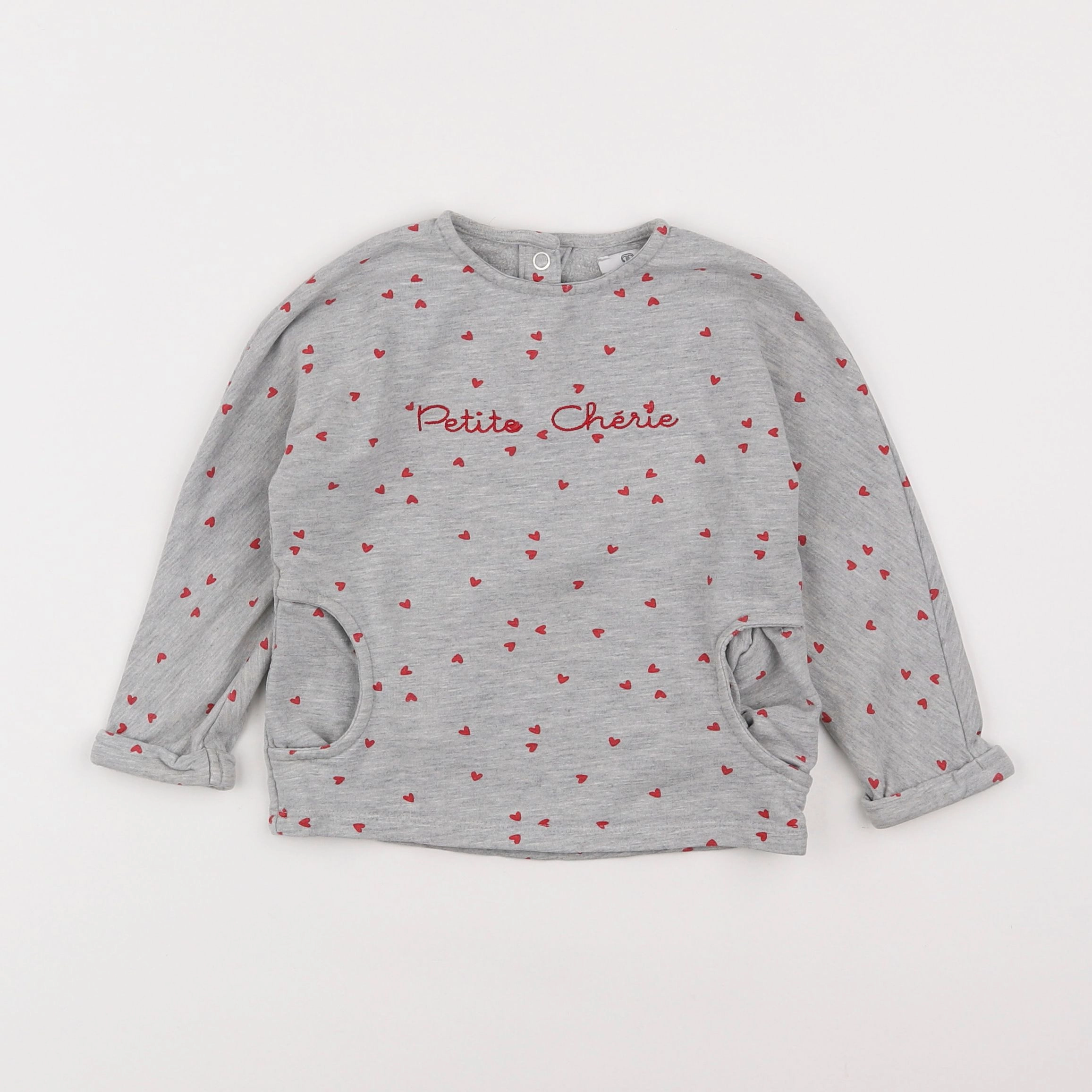 La Redoute - sweat gris - 2 ans