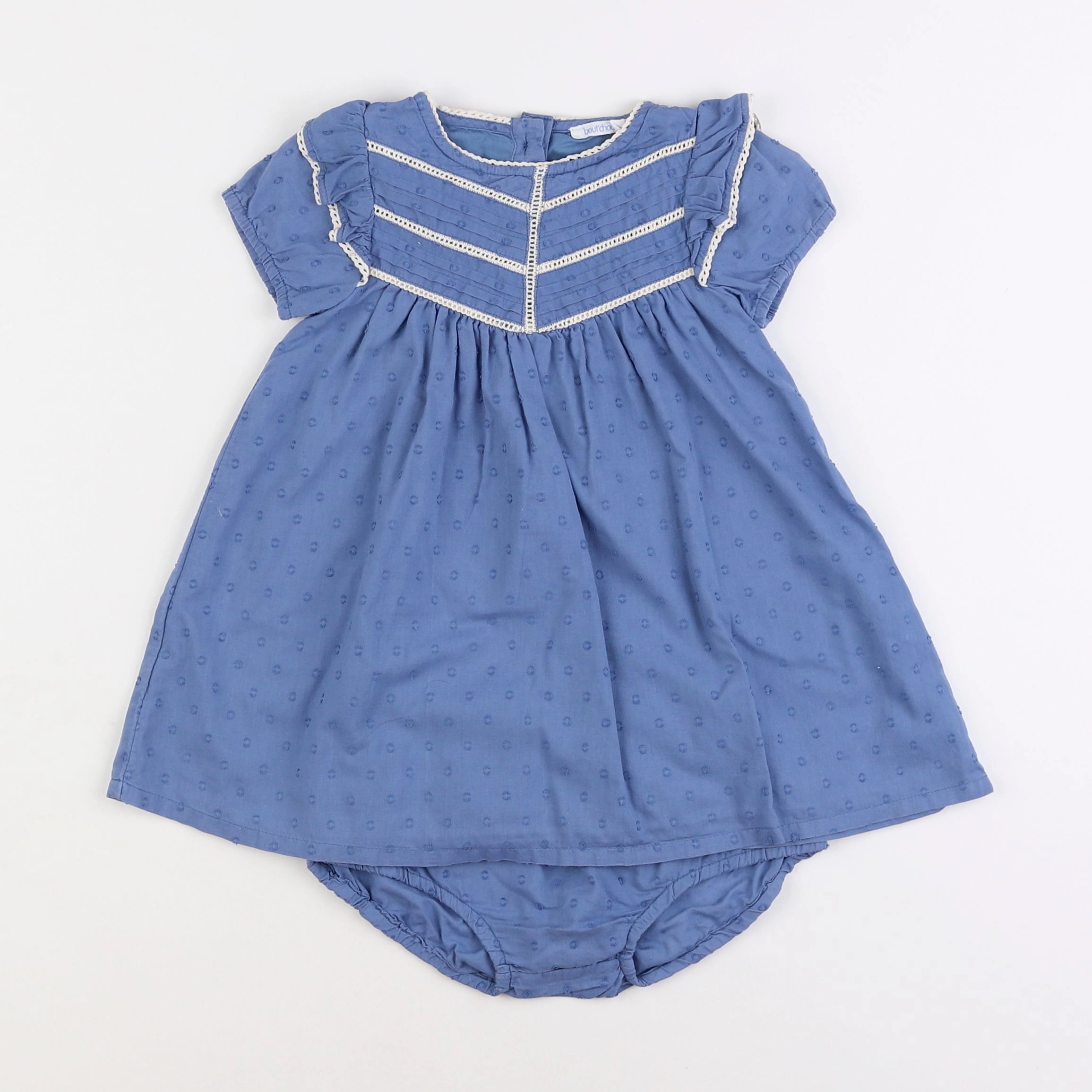 Boutchou - robe bleu - 12 mois