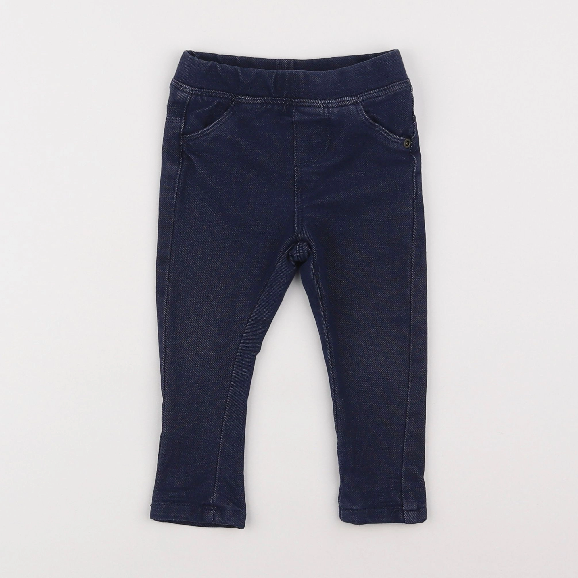 Vertbaudet - jegging bleu - 12 mois