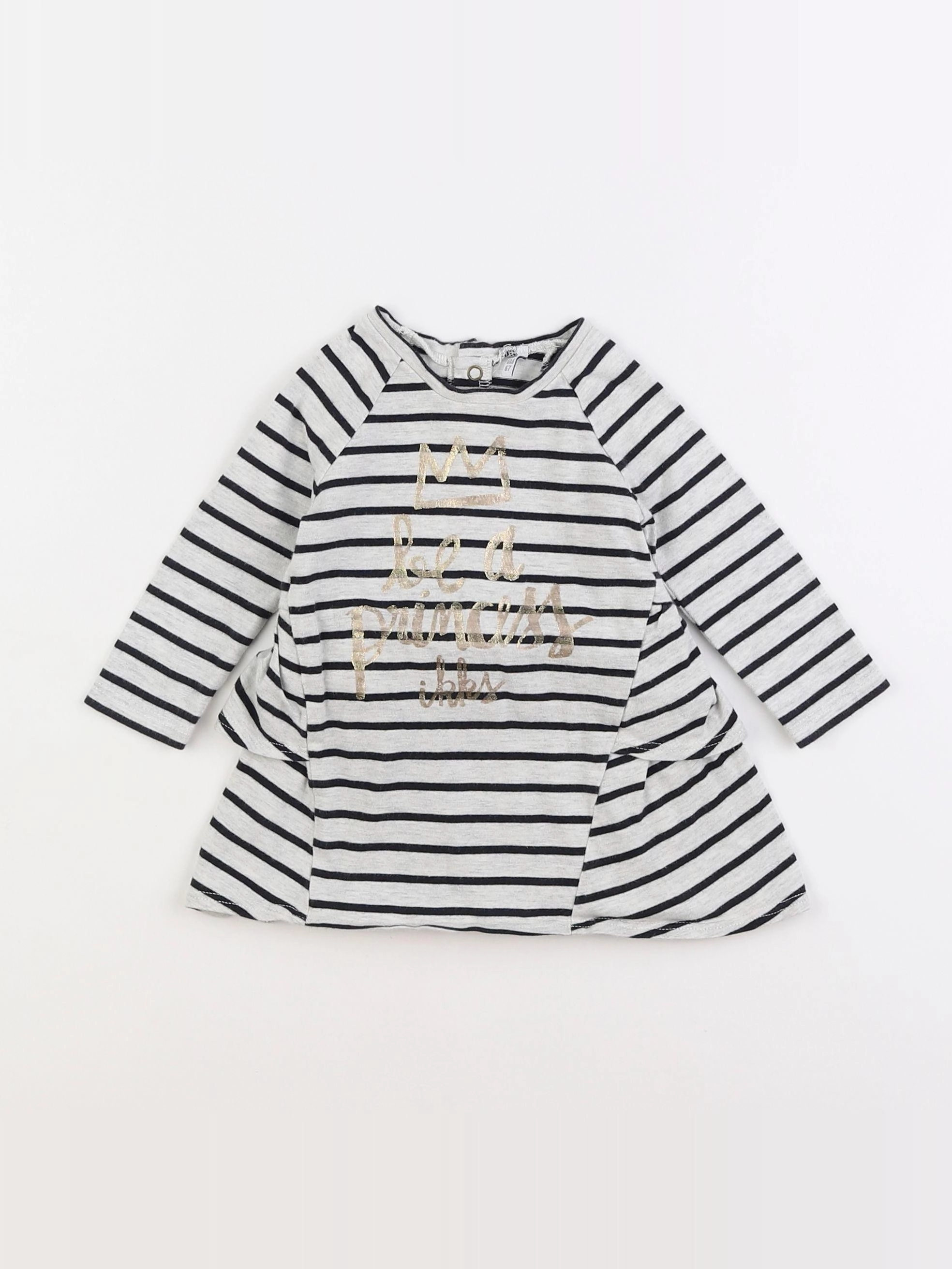 IKKS - robe gris, or - 6 mois