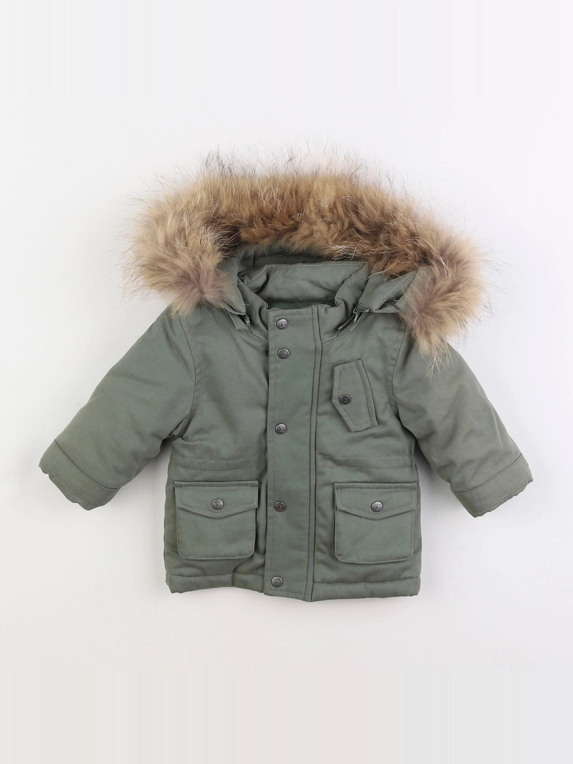 Tartine & Chocolat - parka vert - 3 mois