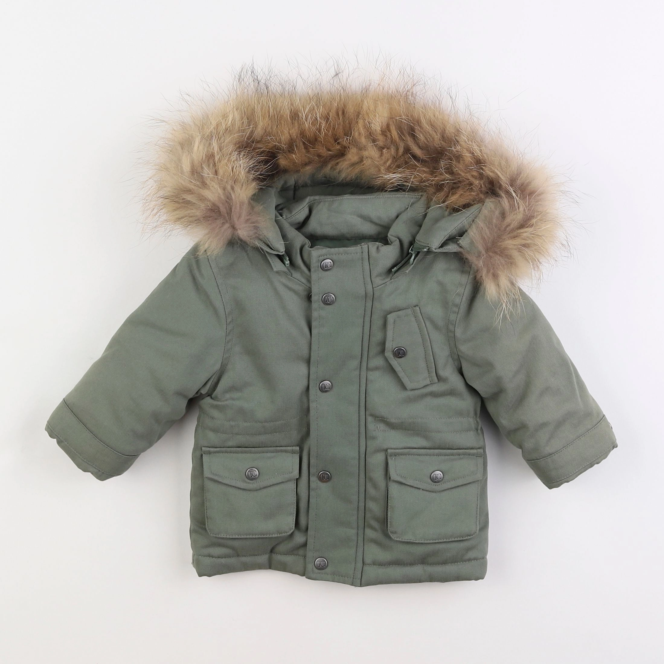 Tartine & Chocolat - parka vert - 3 mois