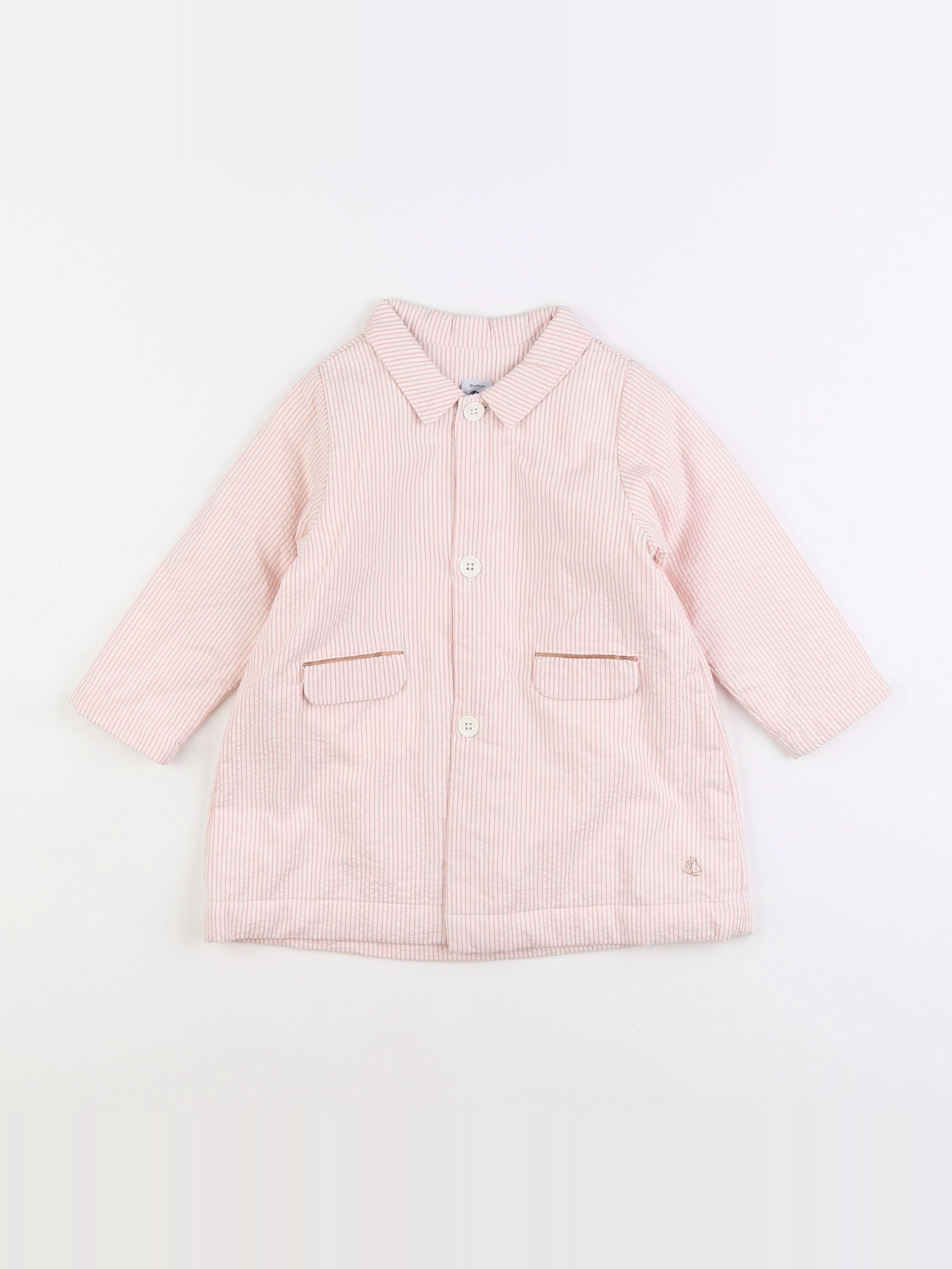 Petit Bateau - veste doublé rose - 18 mois