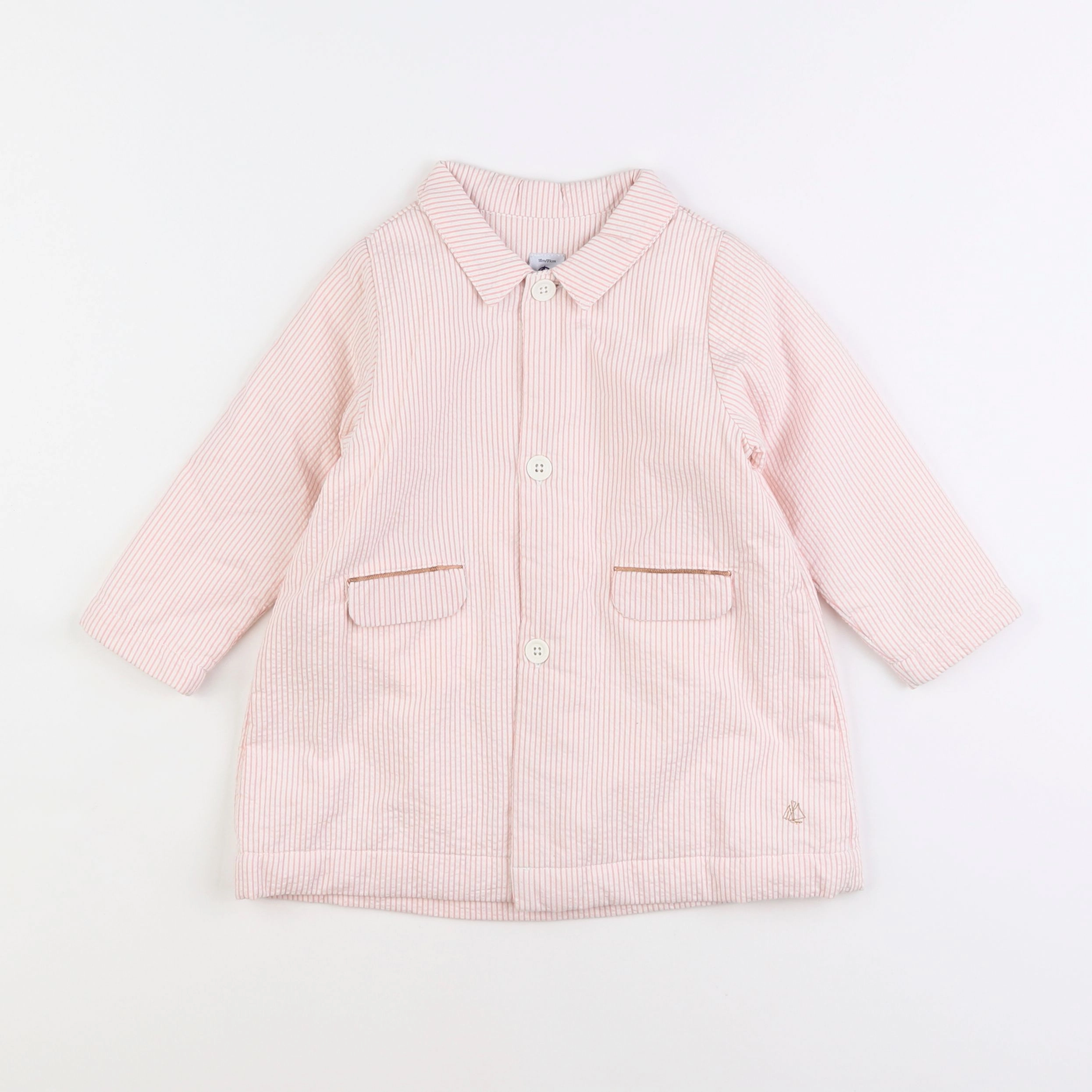 Petit Bateau - veste doublé rose - 18 mois