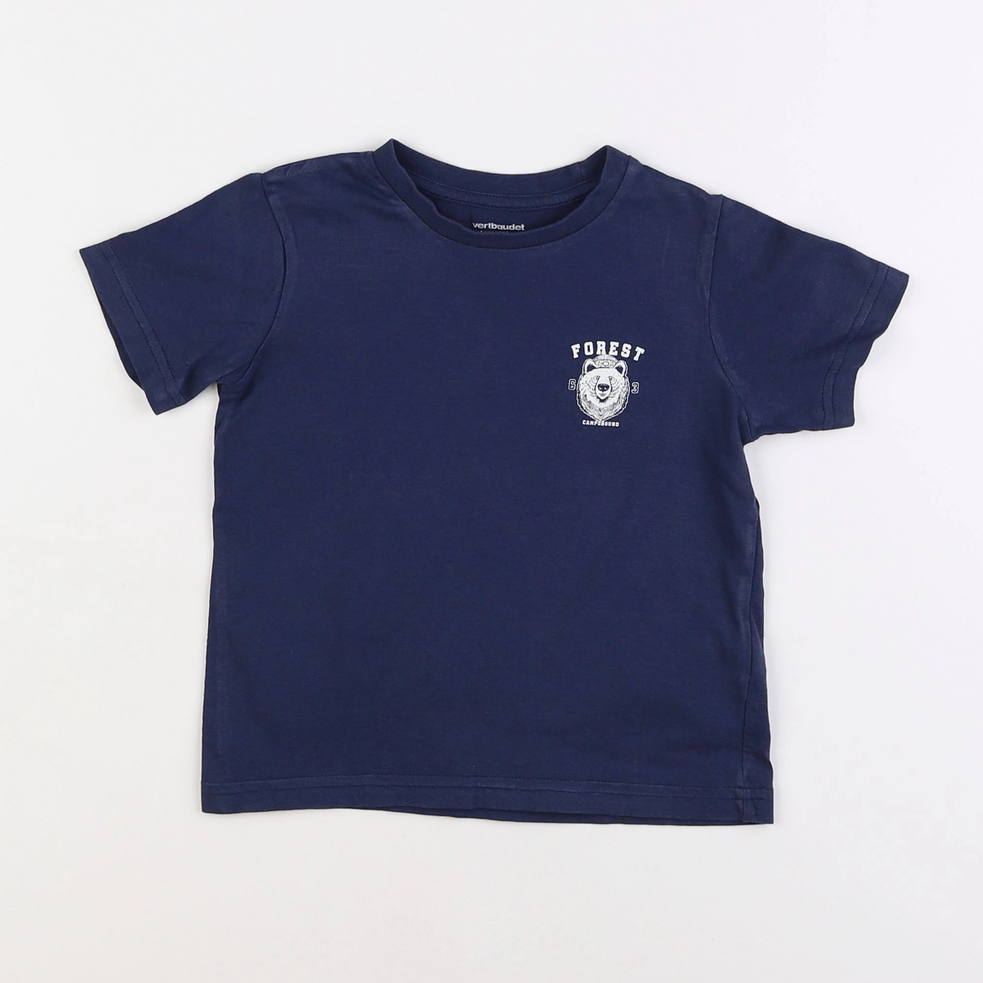 Vertbaudet - tee-shirt bleu - 4 ans