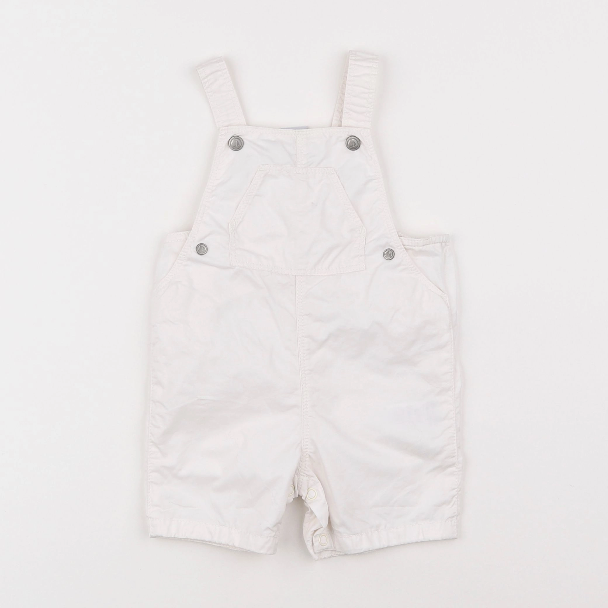 Petit Bateau - salopette blanc - 6 mois