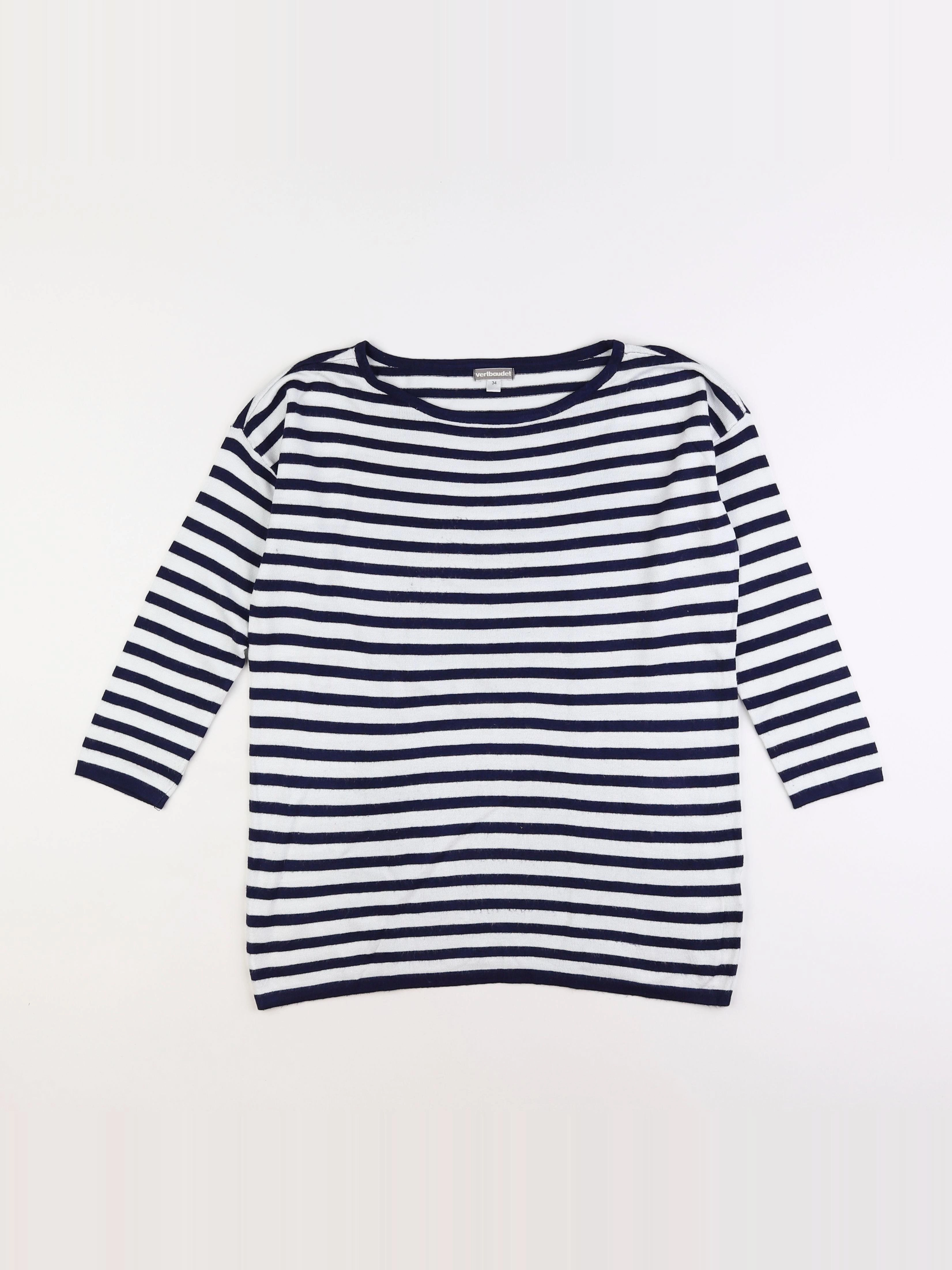Vertbaudet - pull grossesse blanc, bleu - 34