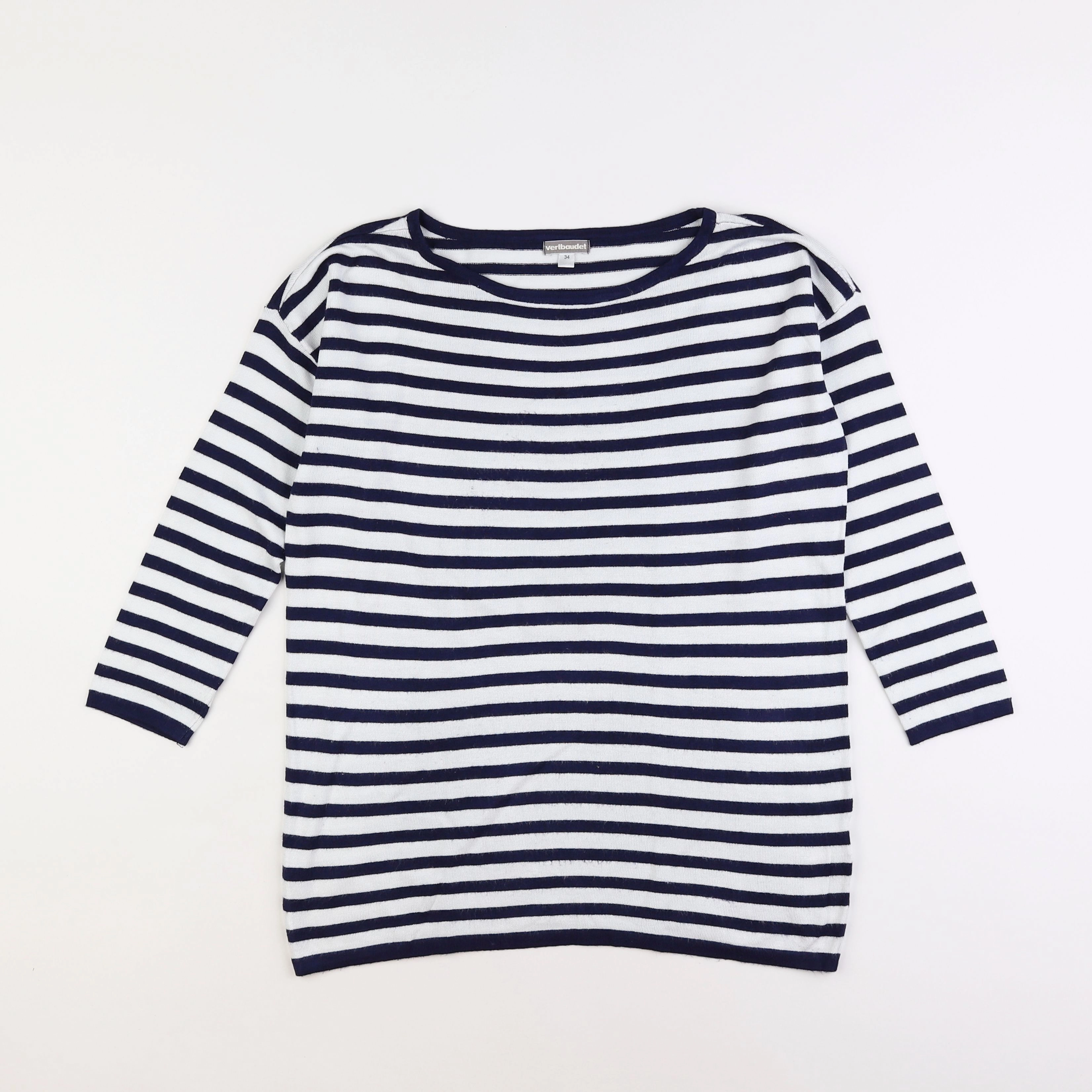 Vertbaudet - pull grossesse blanc, bleu - 34