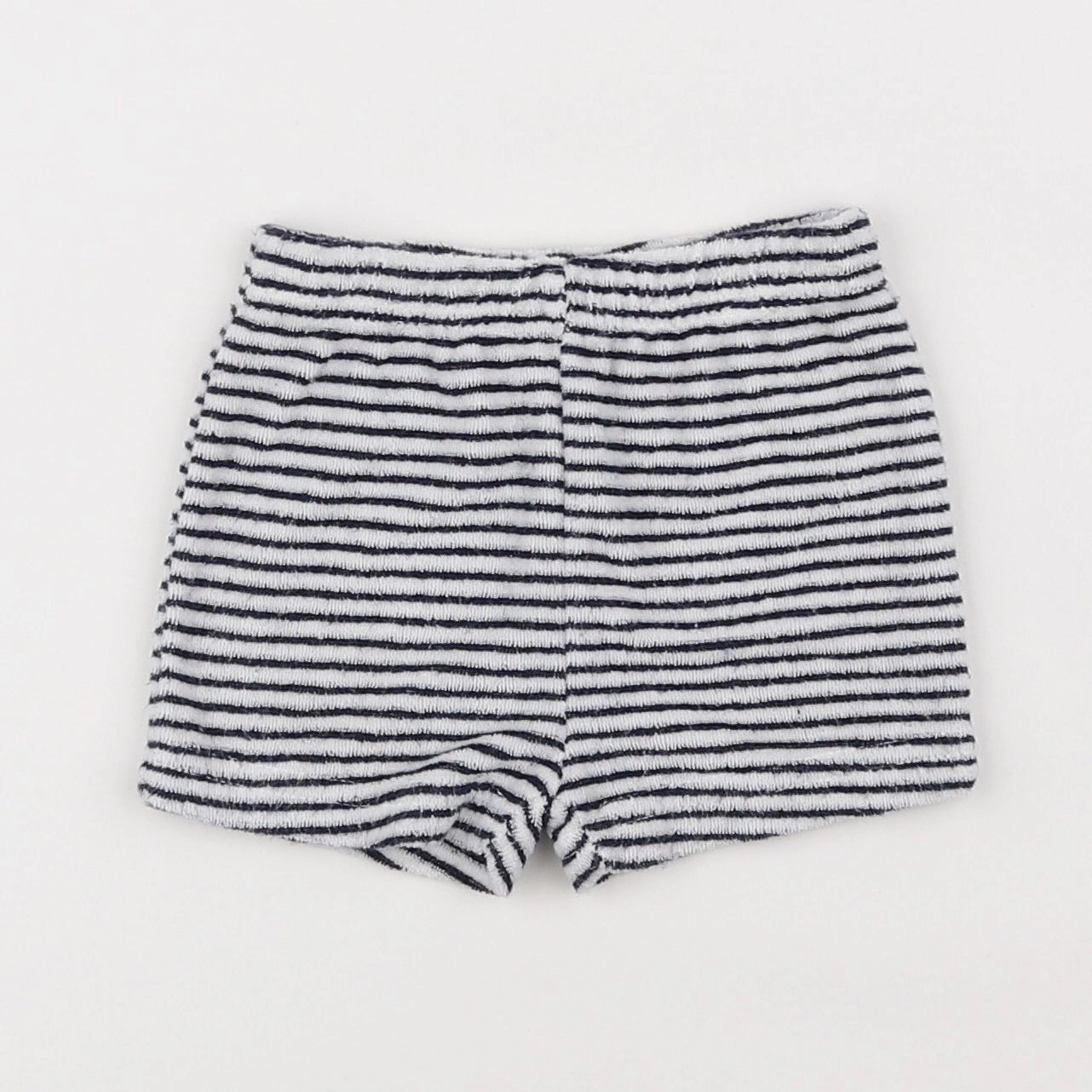 Vertbaudet - short bleu, blanc - 6 mois