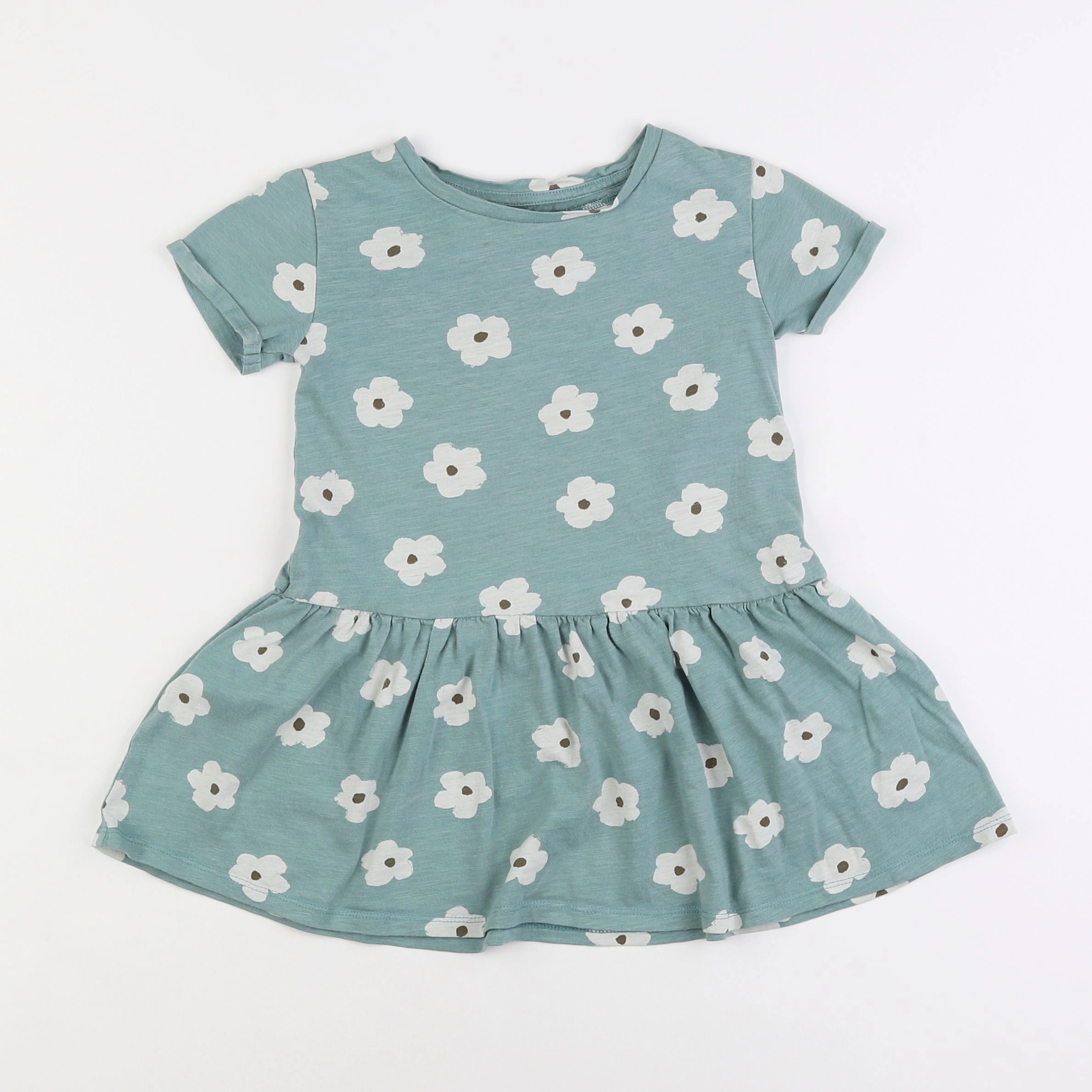 Vertbaudet - robe vert - 4 ans