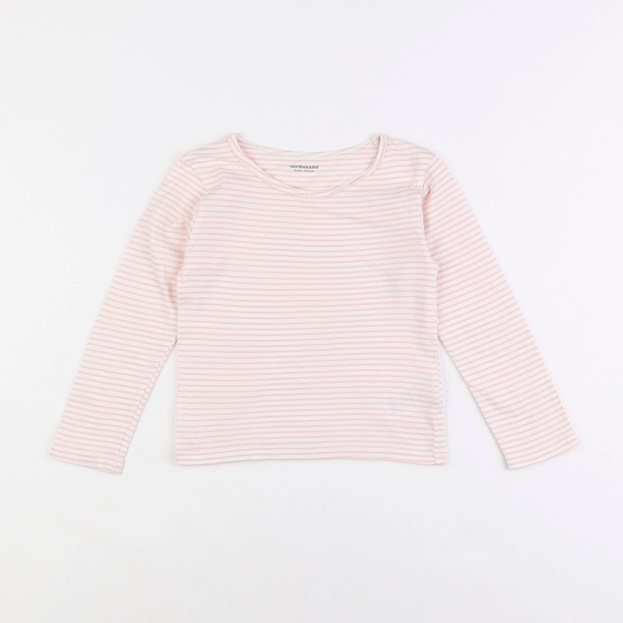 Vertbaudet - maillot de corps blanc, rose - 5 ans