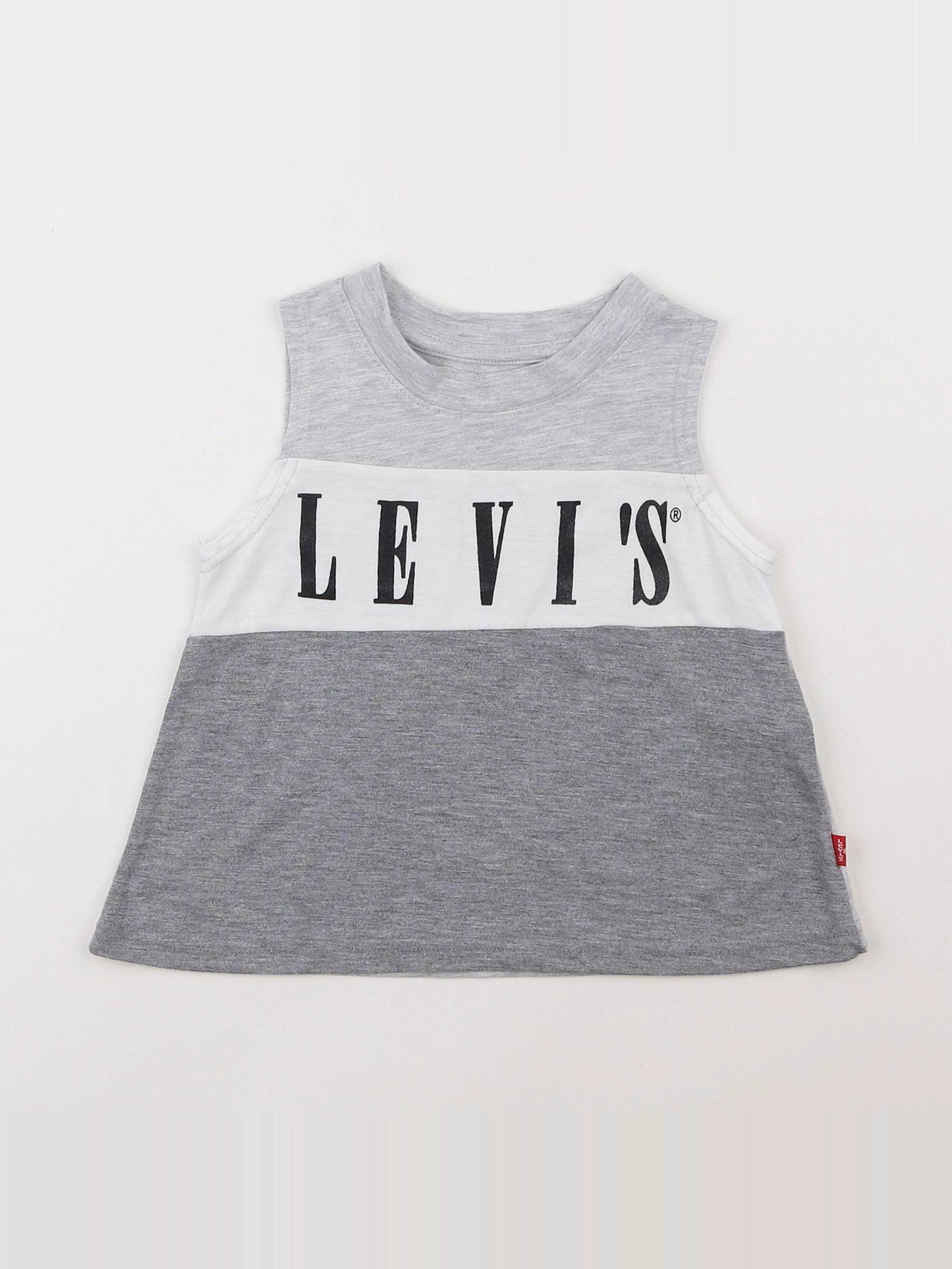 Levi's - tee-shirt blanc, gris - 4 ans