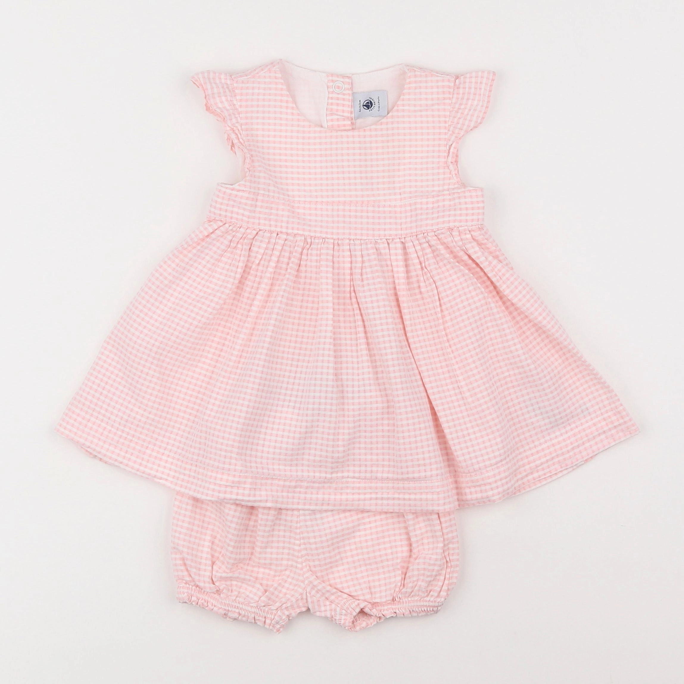 Petit Bateau - robe rose - 6 mois