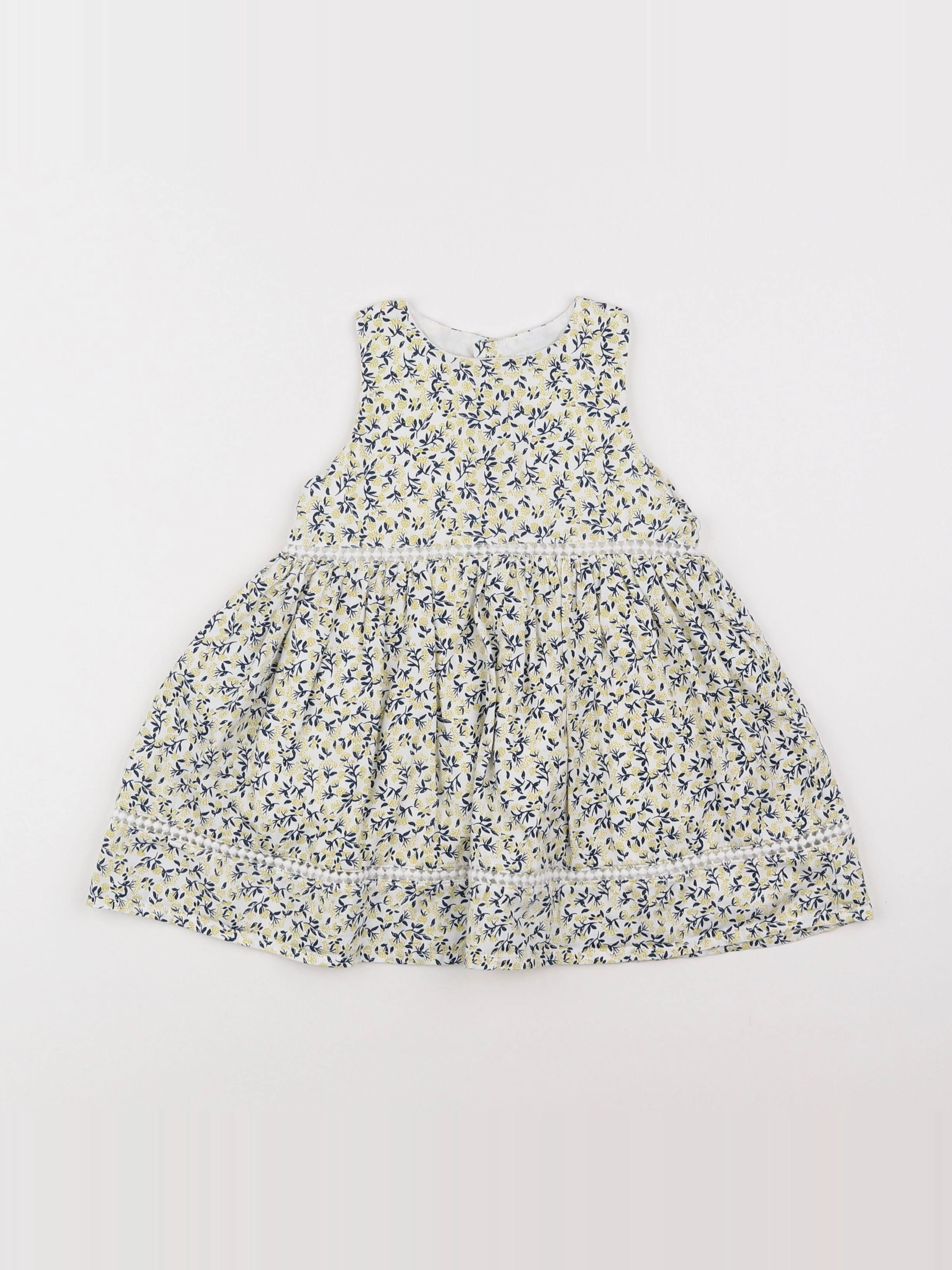 Boutchou - robe bleu, jaune - 12 mois