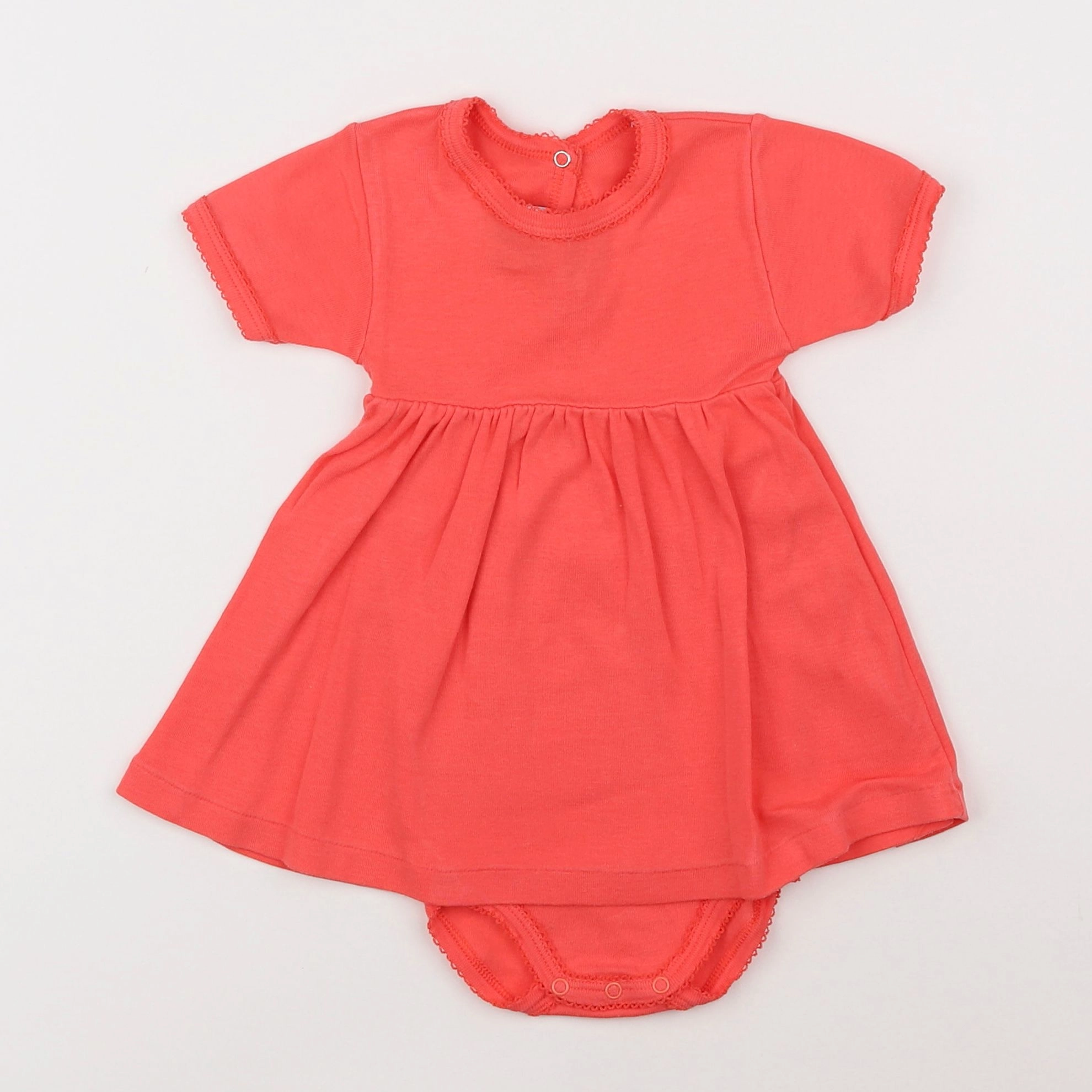 Petit Bateau - body robe rose - 12 mois