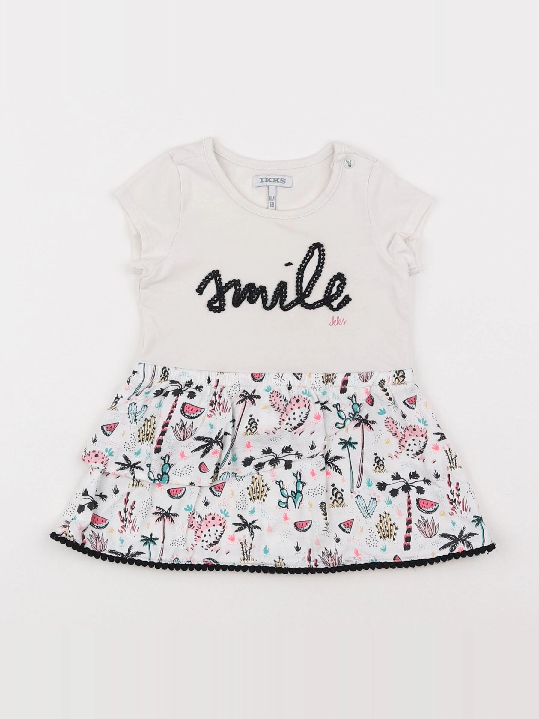 IKKS - robe blanc - 6 mois