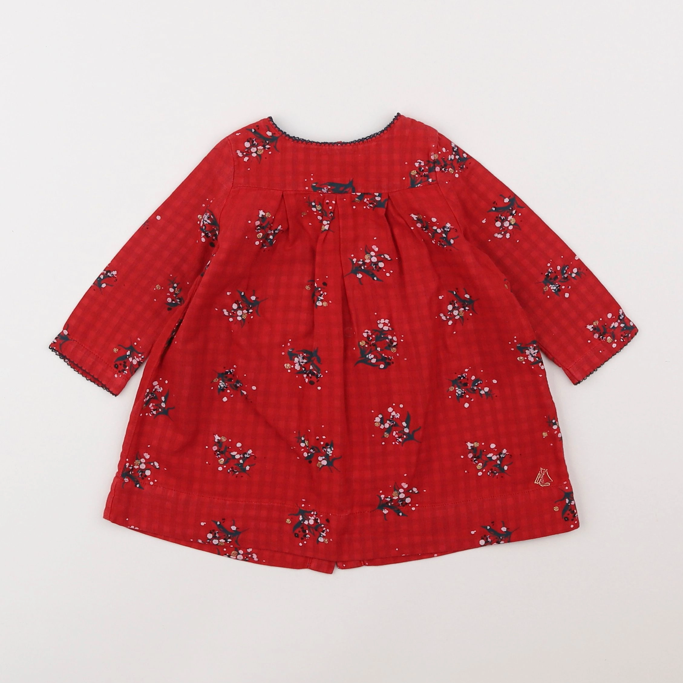 Petit Bateau - robe rouge - 6 mois