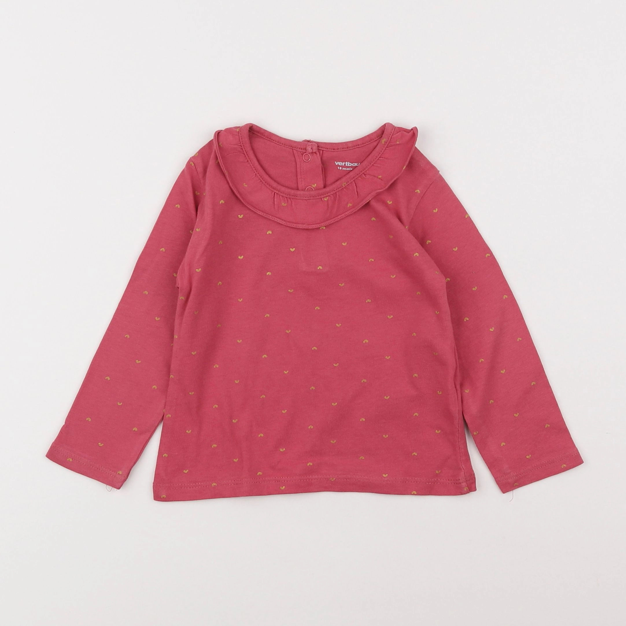 Vertbaudet - tee-shirt rose - 18 mois